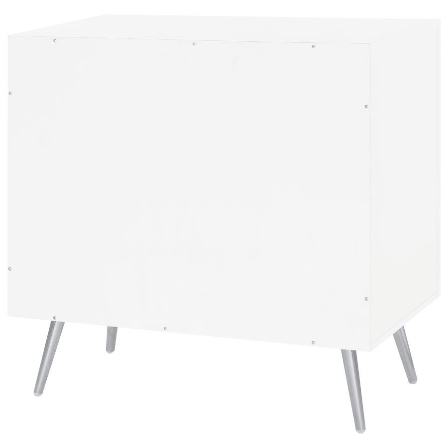 Nieta - 2 Door Engineered Wood Accent Cabinet - White High Gloss