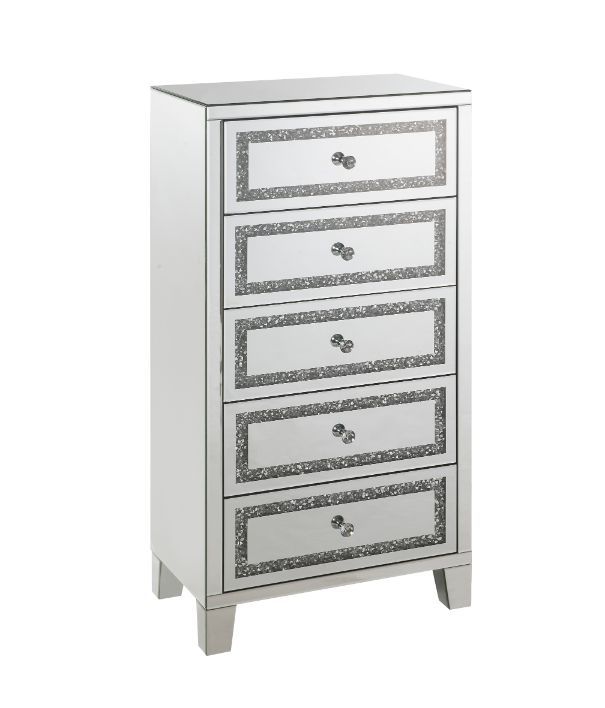 Noralie - Cabinet - Mirrored, Faux Diamonds