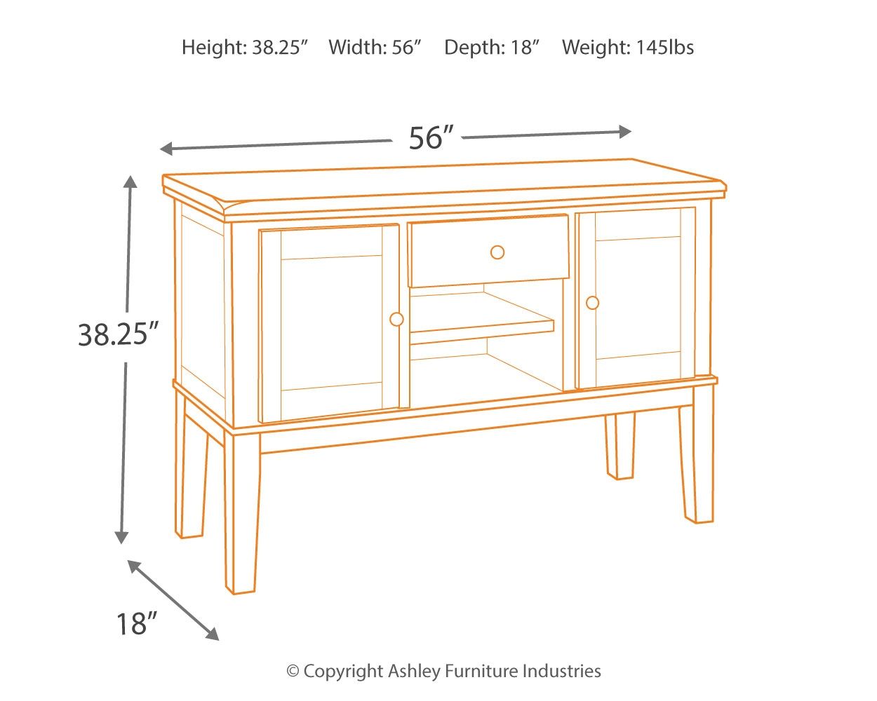 Ashley Furniture Haddigan - Dark Brown - Dining Room Server | Meri Furniture