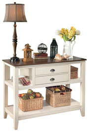 Ashley Furniture Whitesburg - Brown / Cottage White - Dining Room Server | Meri Furniture
