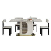 Modern Dining Table Set With Storage, Includes Chairs
