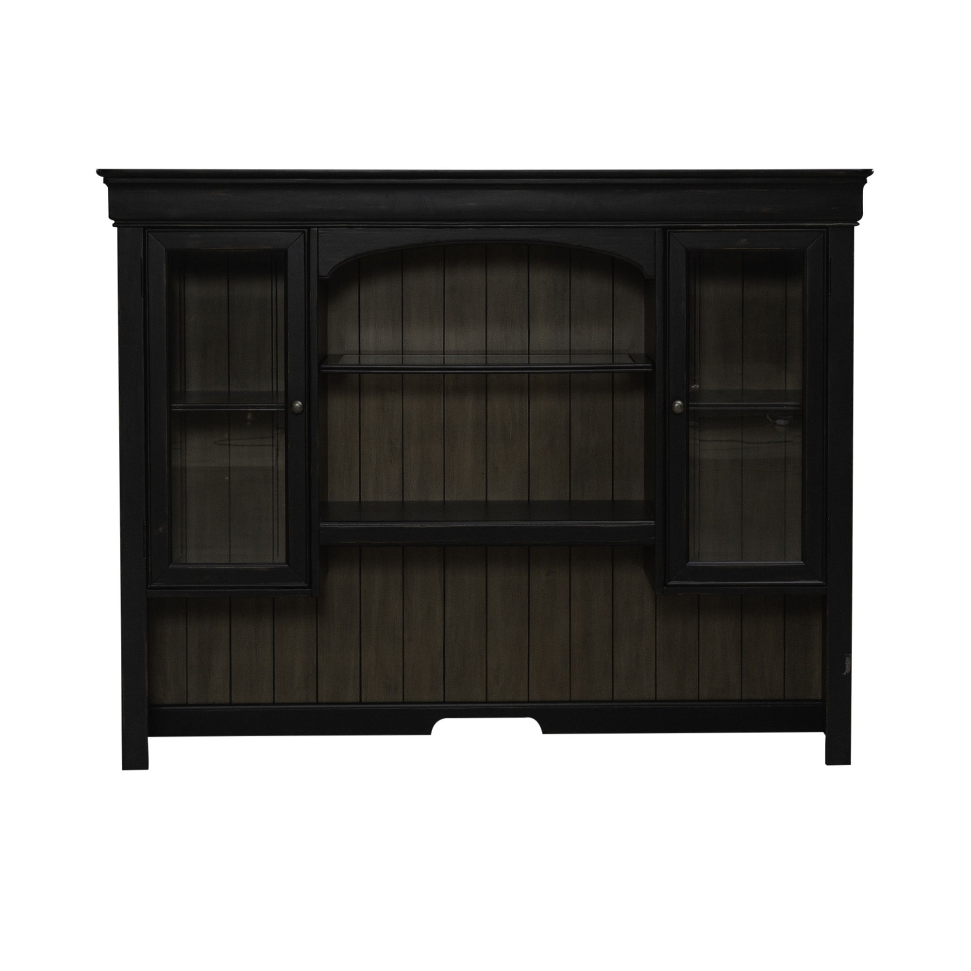 Liberty Furniture Meritage - Jr Executive Credenza Hutch - Aged Charcoal | Meri Furniture