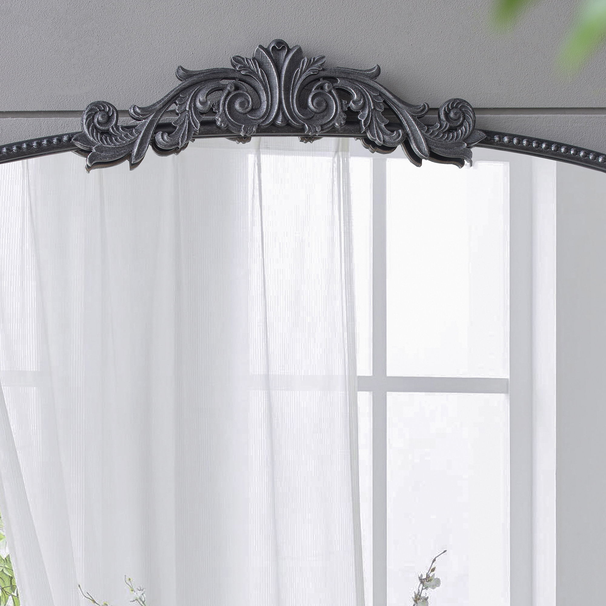 Arch Mirror, Baroque Inspired Wall Decor For Bathroom, Bedroom, Living Room