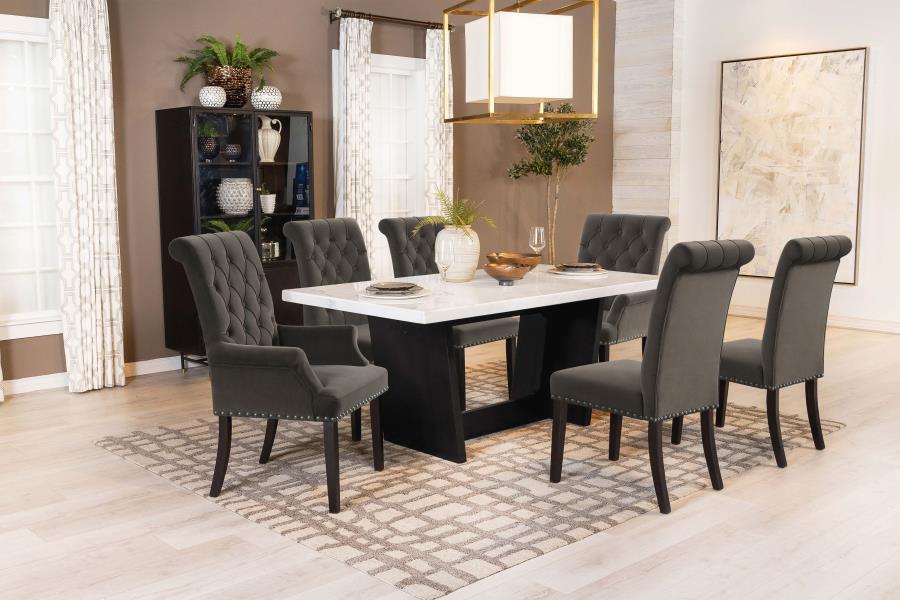 Coaster Fine Furniture Sherry - Rectangular Marble Top Dining Table Set | Meri Furniture