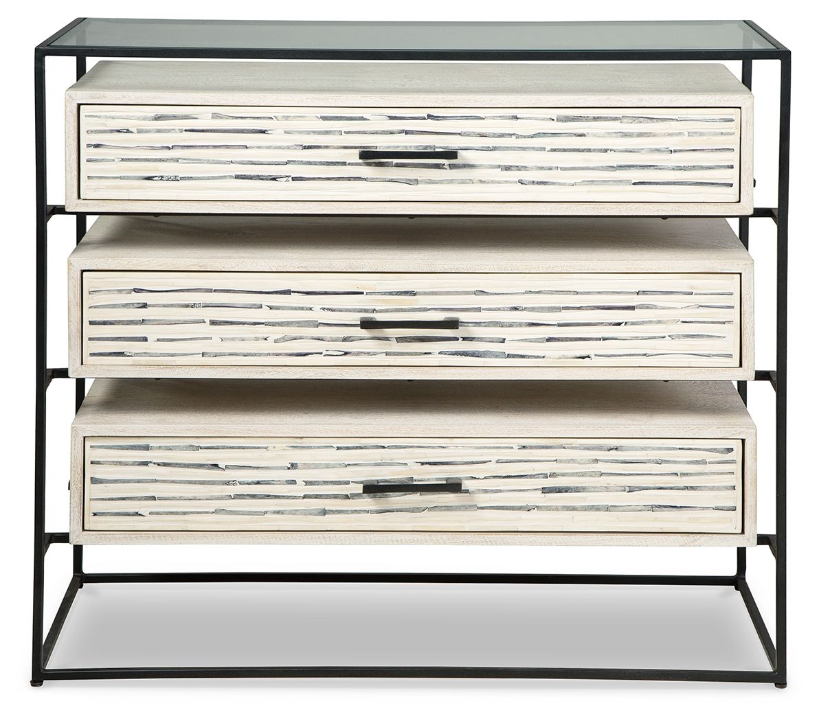 Signature Design by Ashley® Crewridge - Black / Cream - Accent Cabinet | Meri Furniture