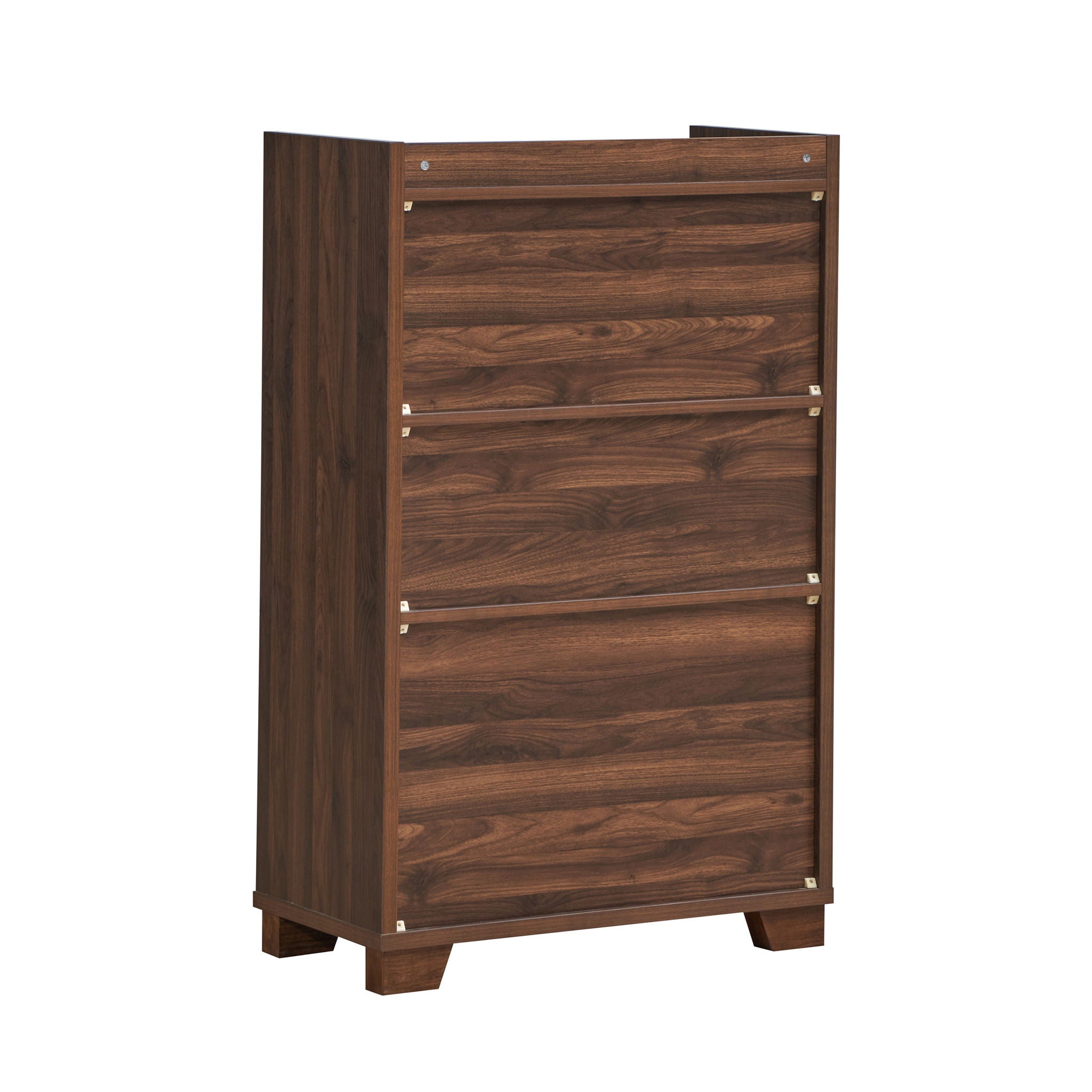 Farmhouse Style Monita Wine Cabinet With Storage Space - Walnut