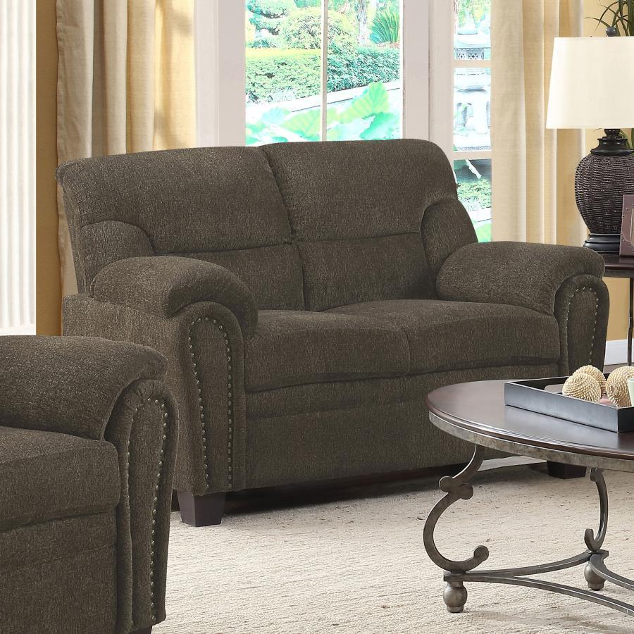 Coaster Fine Furniture Clementine - Upholstered Padded Arm Loveseat | Meri Furniture