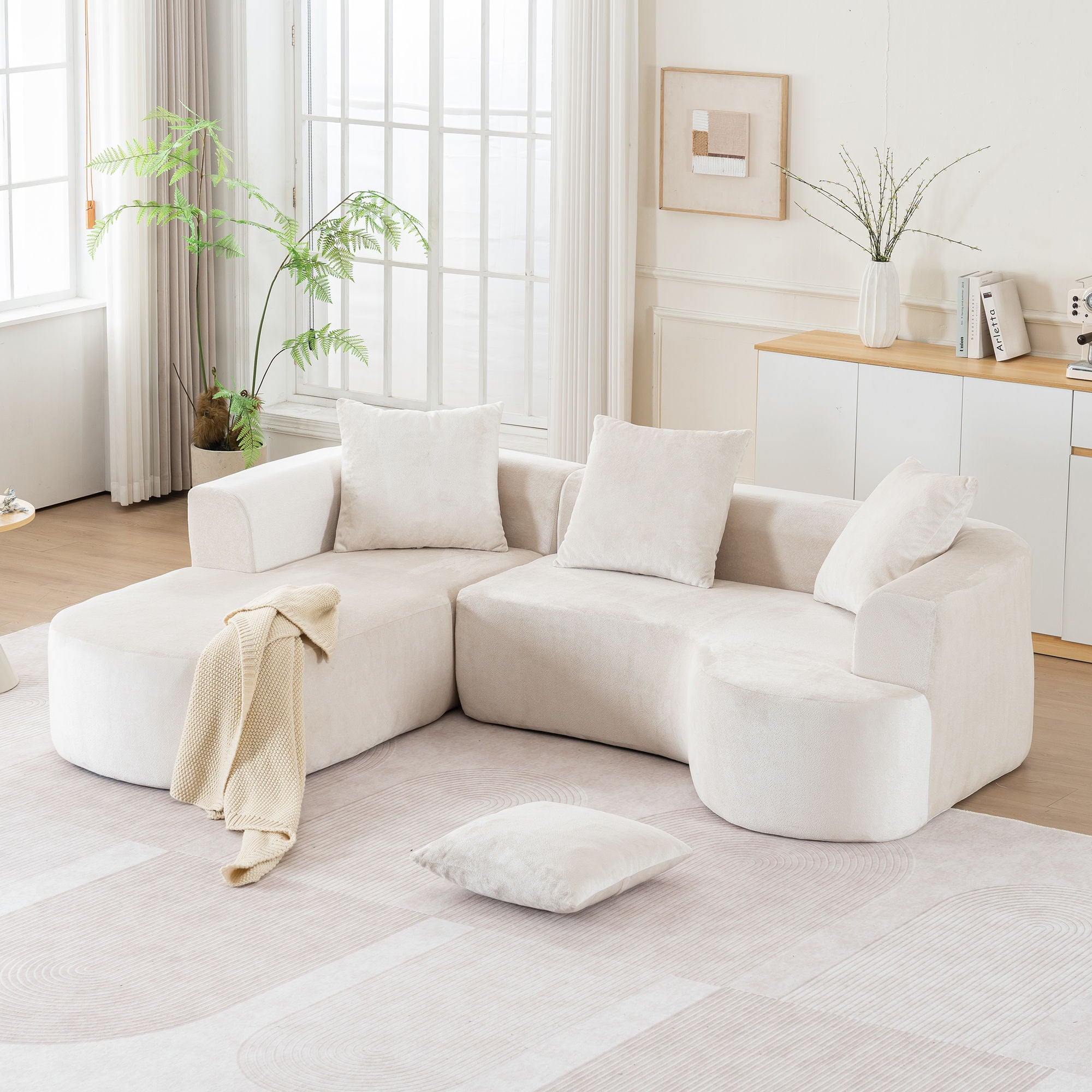 Modular Sectional Sofa With L Shape Chaise With Deep Seat