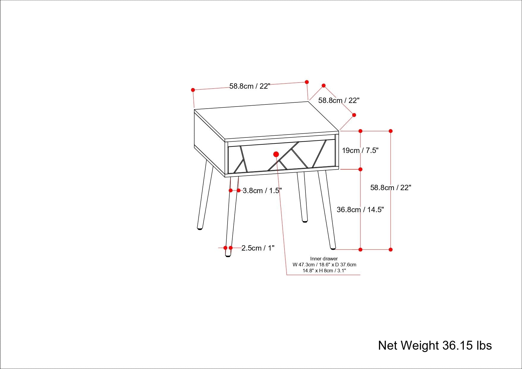 Jager - Side Table - Natural