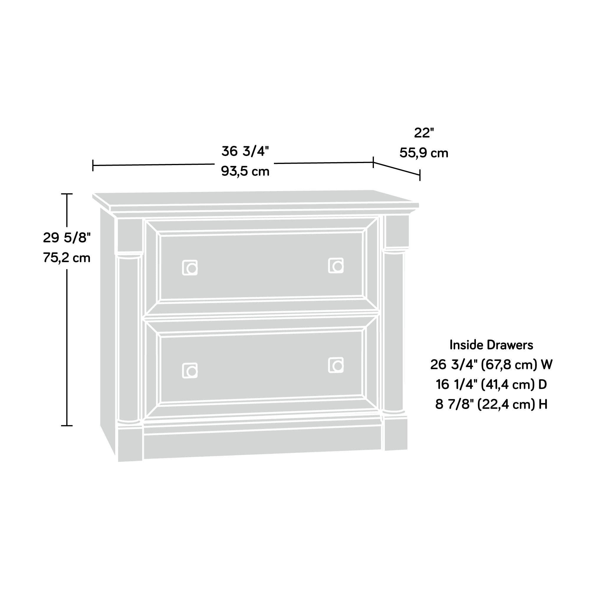 2-Drawer Lateral File Cabinet in Glacier Oak