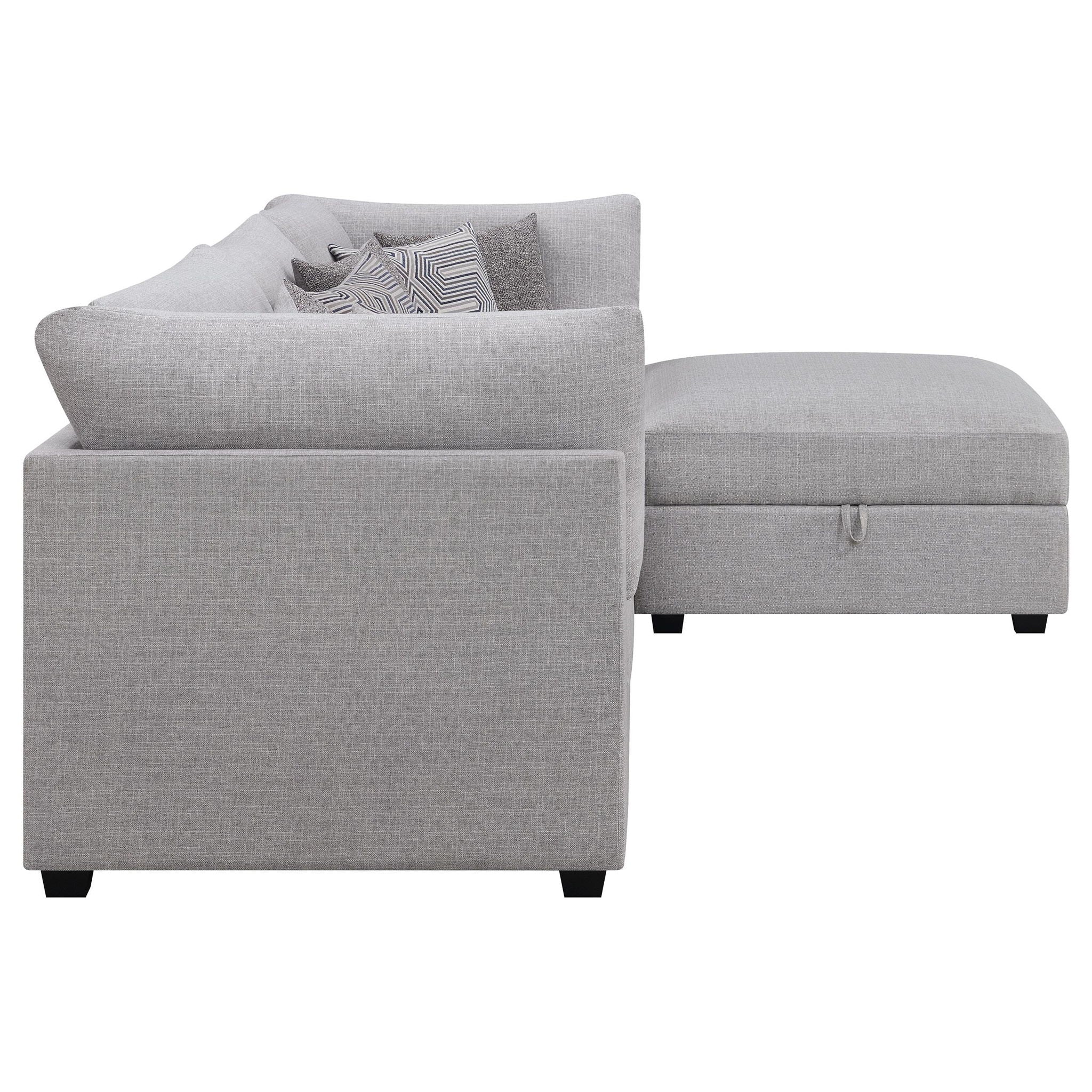 Cambria 4-piece Upholstered Modular Sectional Sofa Grey