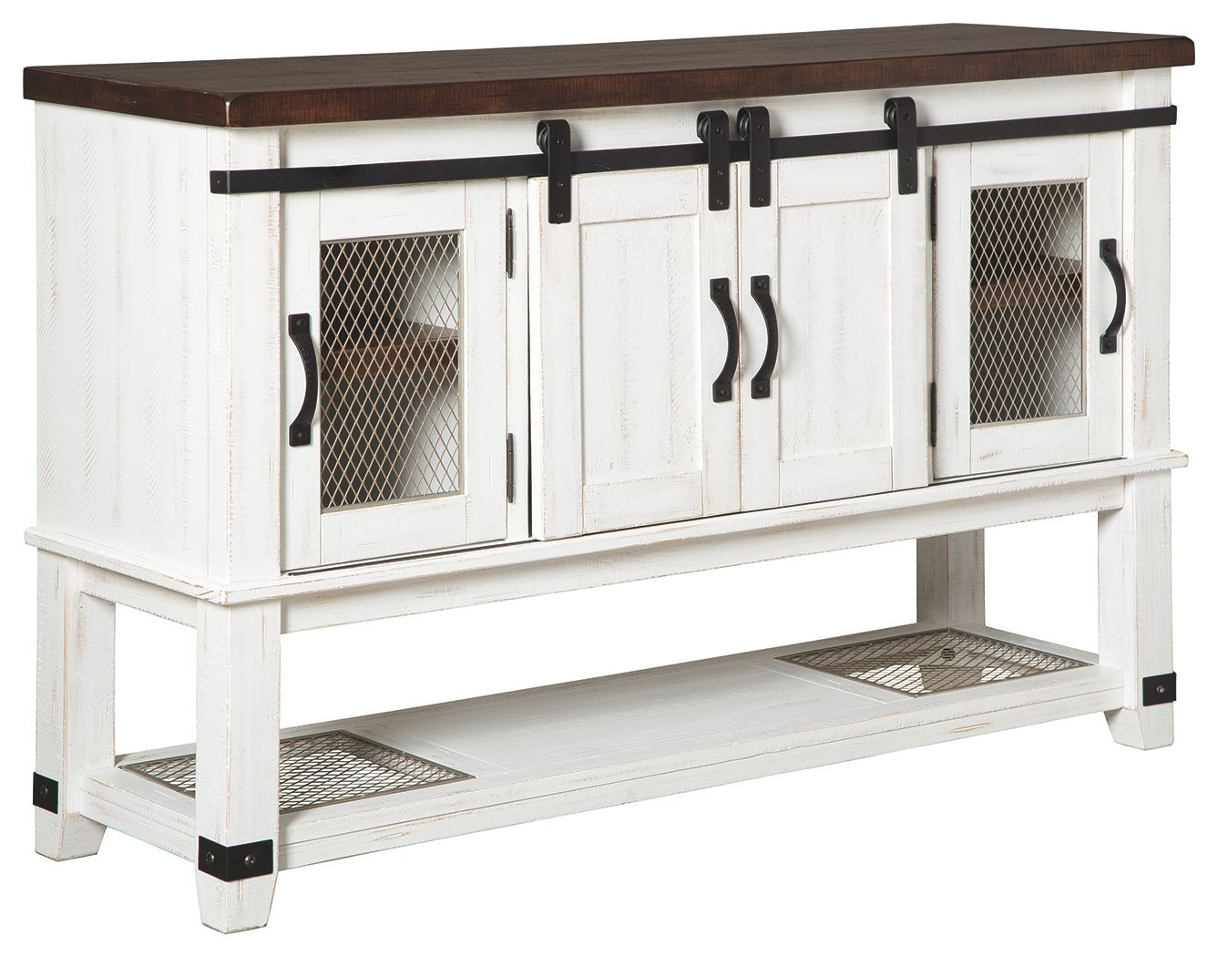 Signature Design by Ashley® Valebeck - White / Brown - Dining Room Server | Meri Furniture