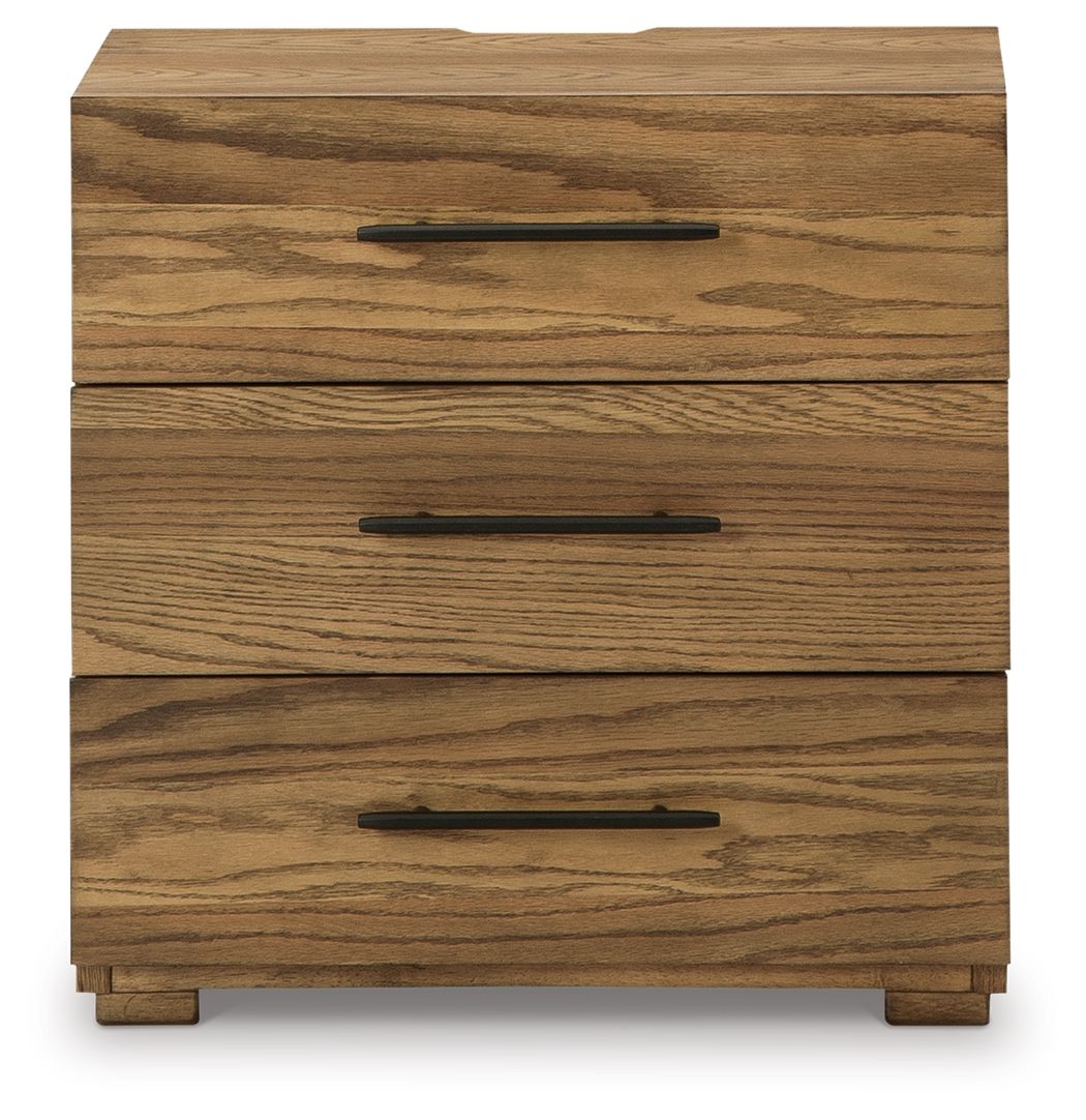 Signature Design by Ashley® Dakmore - Brown - Three Drawer Night Stand | Meri Furniture