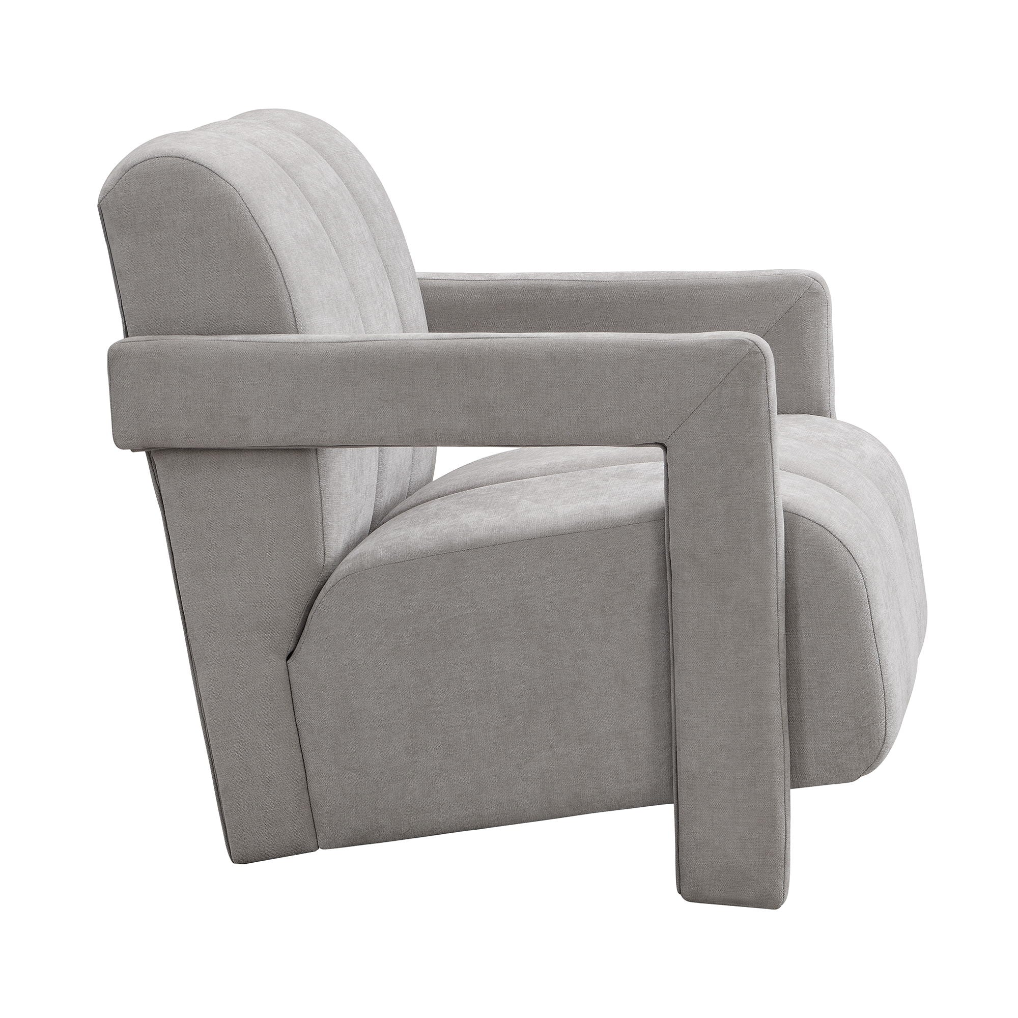 Modern Minimalist Leisure Armchair With L Shaped Armrests