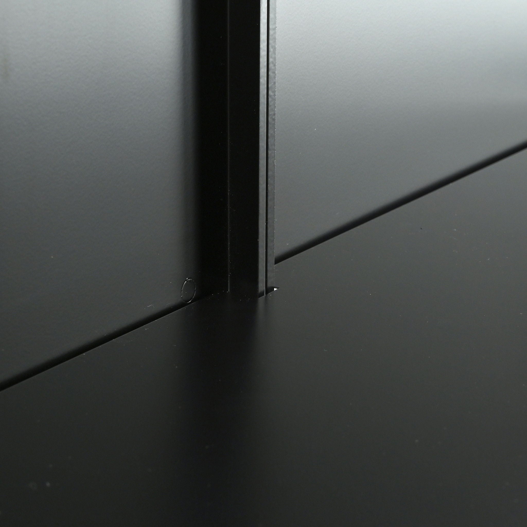 Modern Style Tall Steel Display Cabinet With Double Glass Doors, LED Lights