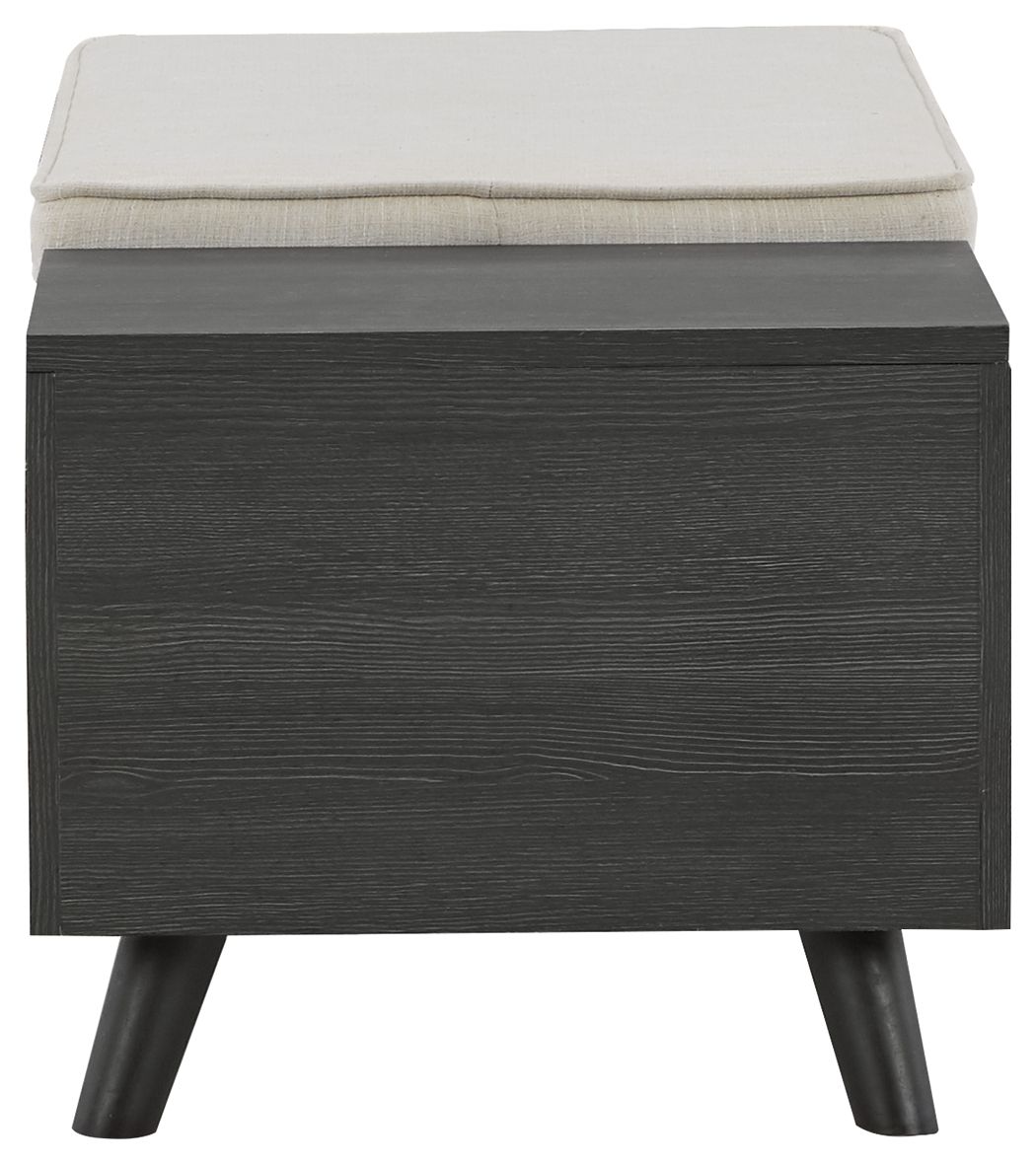Signature Design by Ashley® Yarlow - Dark Gray - Storage Bench | Meri Furniture