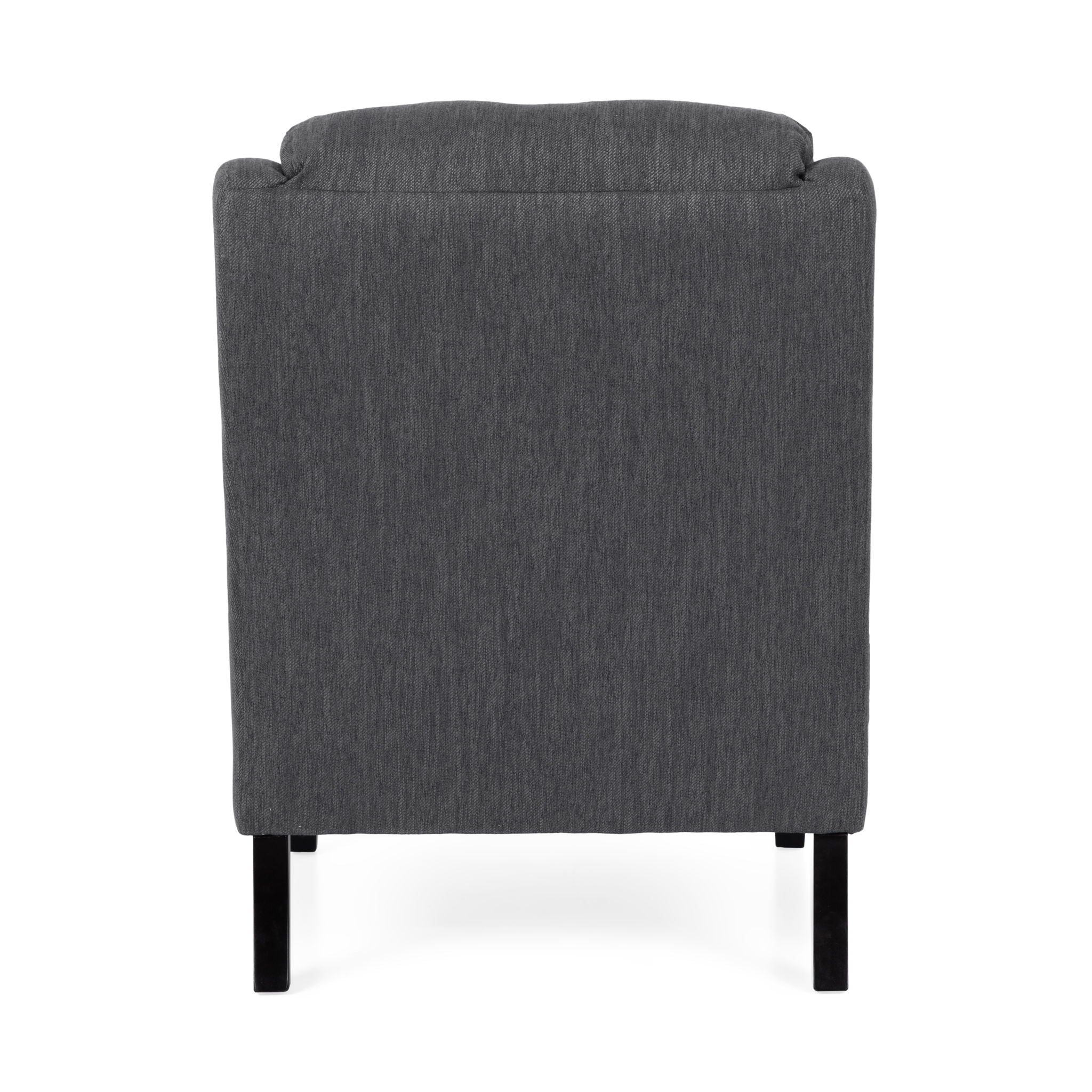 Contemporary Club Chair With Upholstered Fabric And Rubberwood Legs