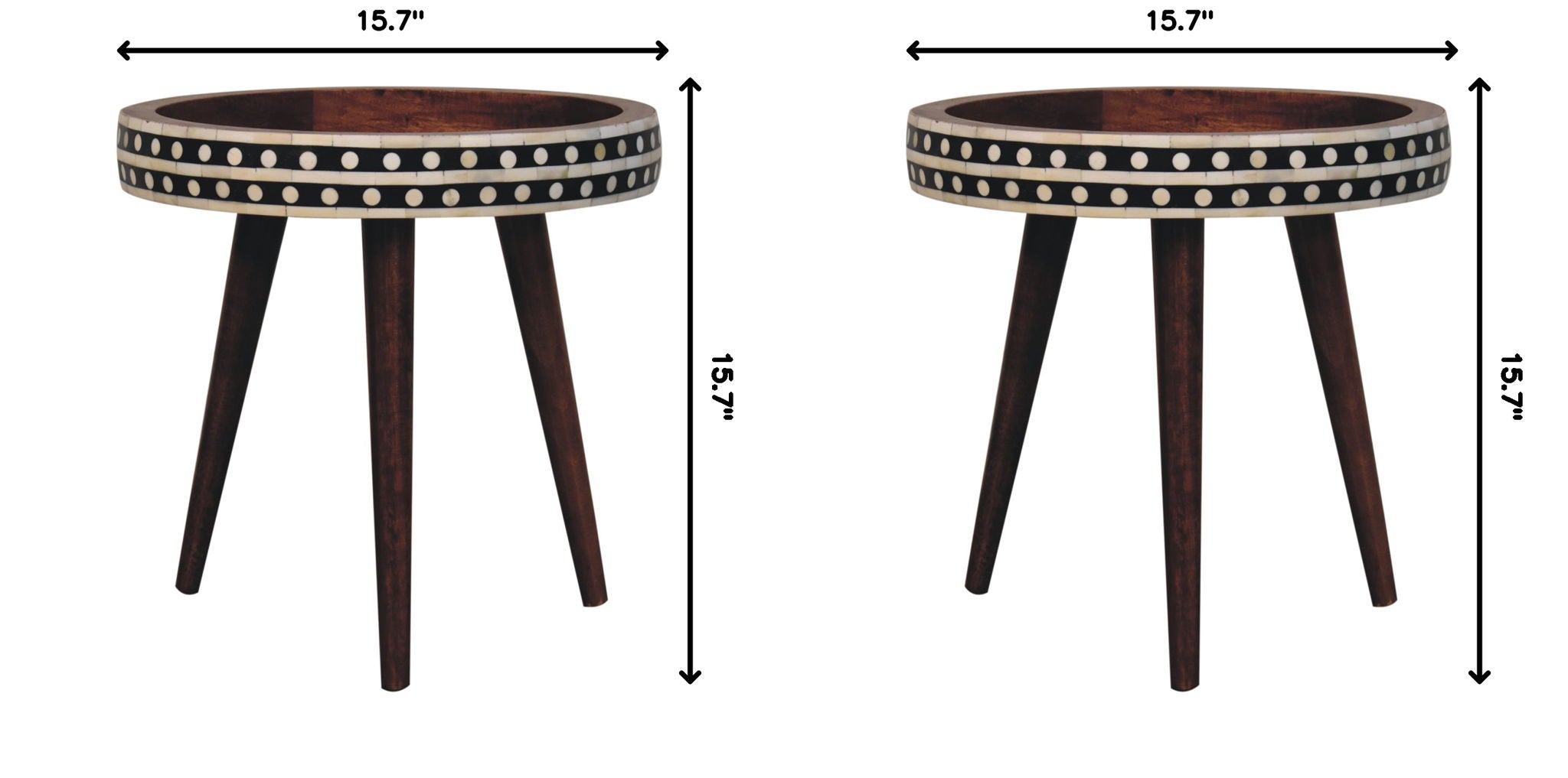 Small Patterned Nordic Style End Table