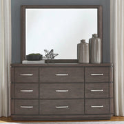 Liberty Furniture Cascade Falls - Dresser & Mirror - Satin Espresso | Meri Furniture