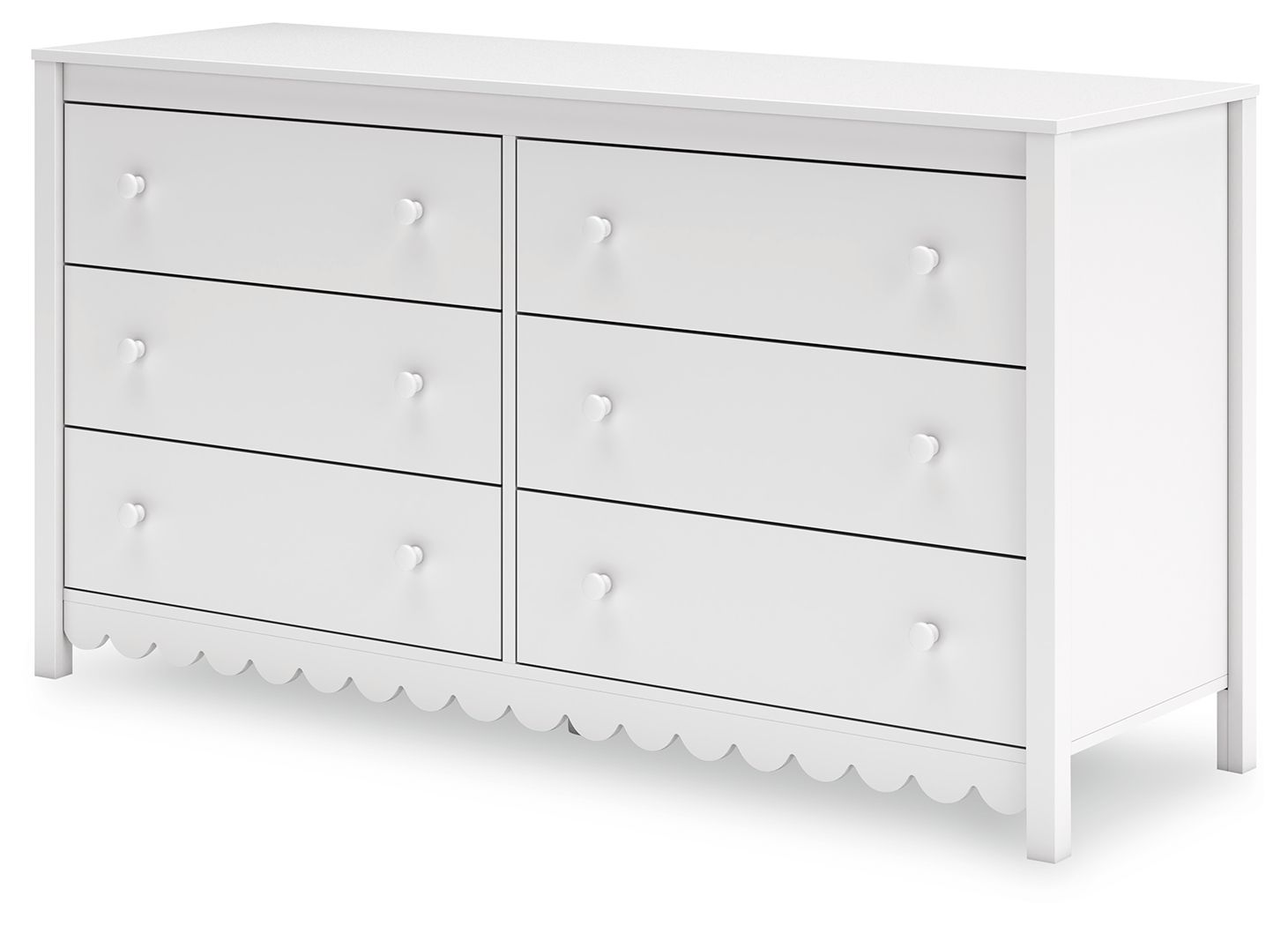 Signature Design by Ashley® Hallityn - White - Six Drawer Dresser | Meri Furniture