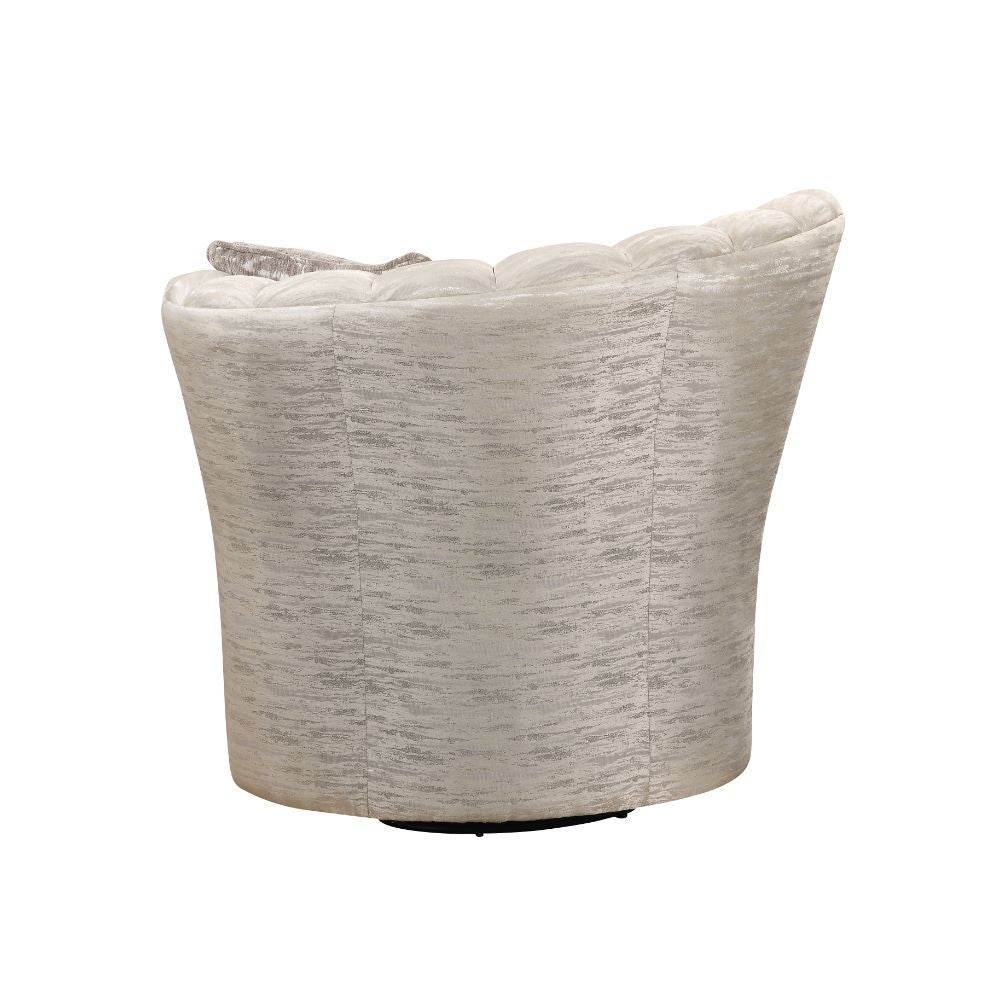 ACME Athalia - Swivel Chair - Shimmering Pearl | Meri Furniture