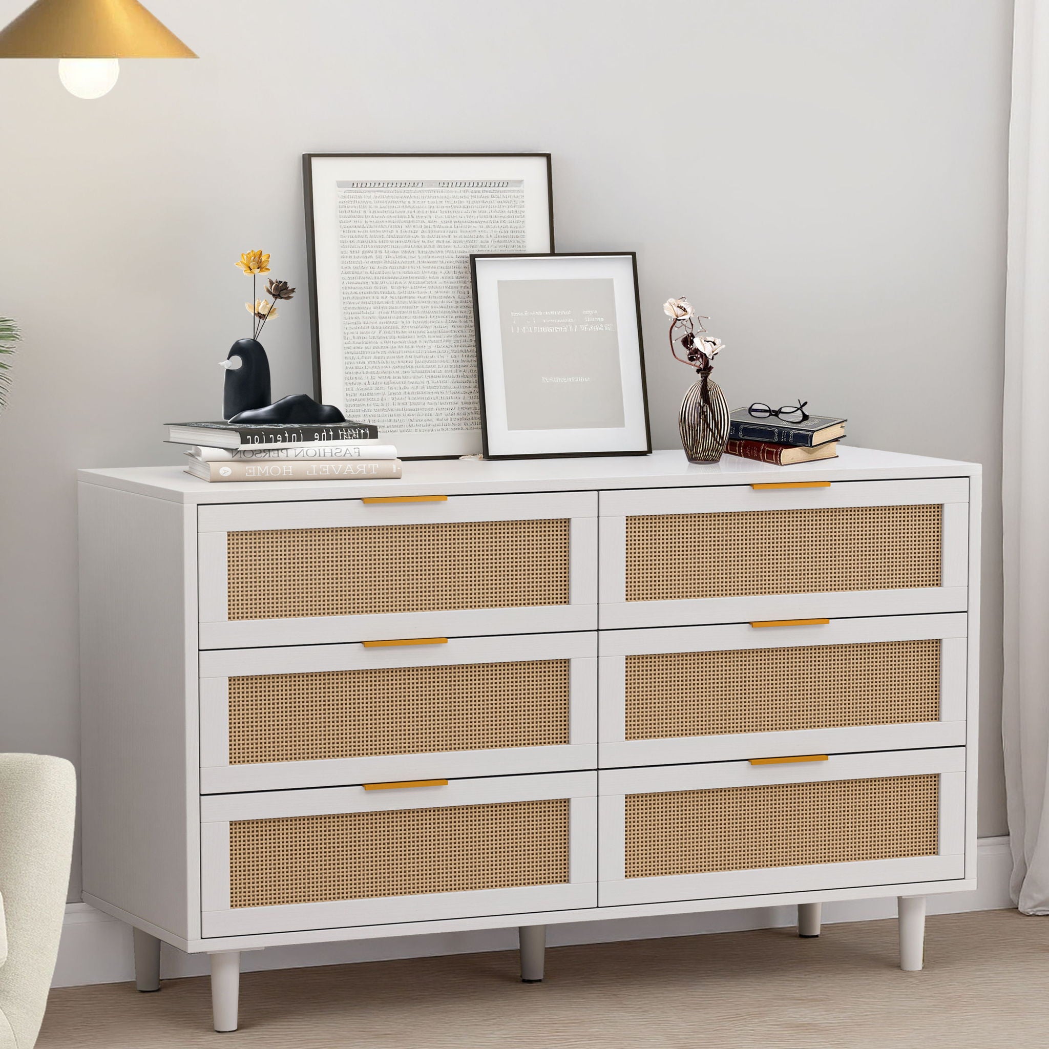 6 Drawer Storage Modern Cabinet For Bedroom