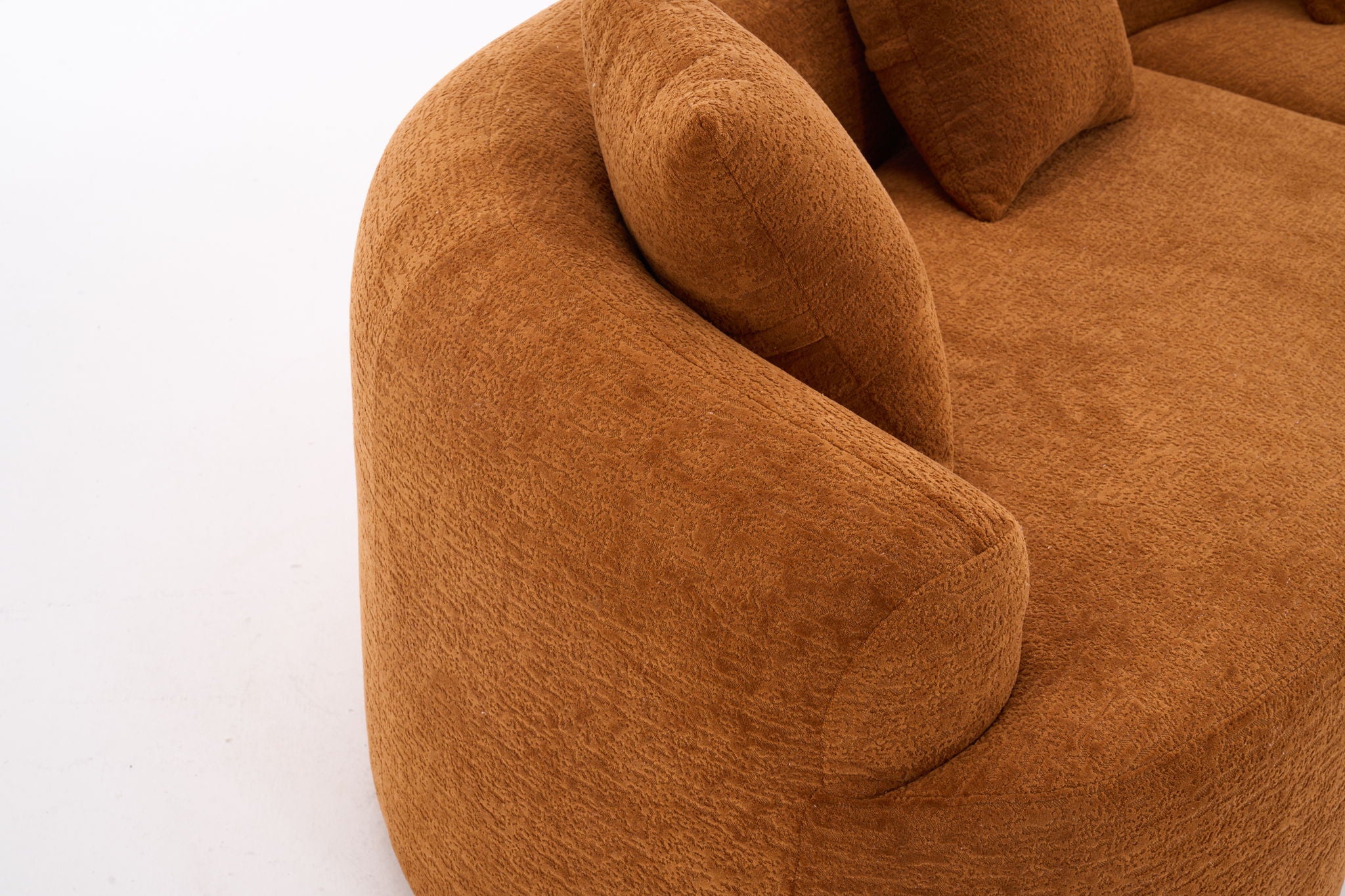 4 Seater Sofa With Chenille Fabric, 30D, 60 Hardness Full Sponge, 4 Pillow For Living Room, Home Furniture Sleeper Sectional Sofa For Apartment