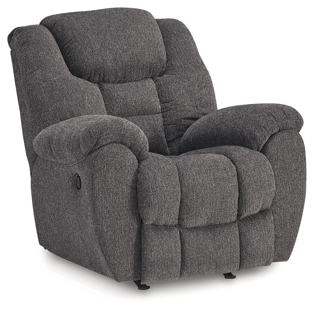 Signature Design by Ashley® Foreside - Charcoal - Rocker Recliner | Meri Furniture