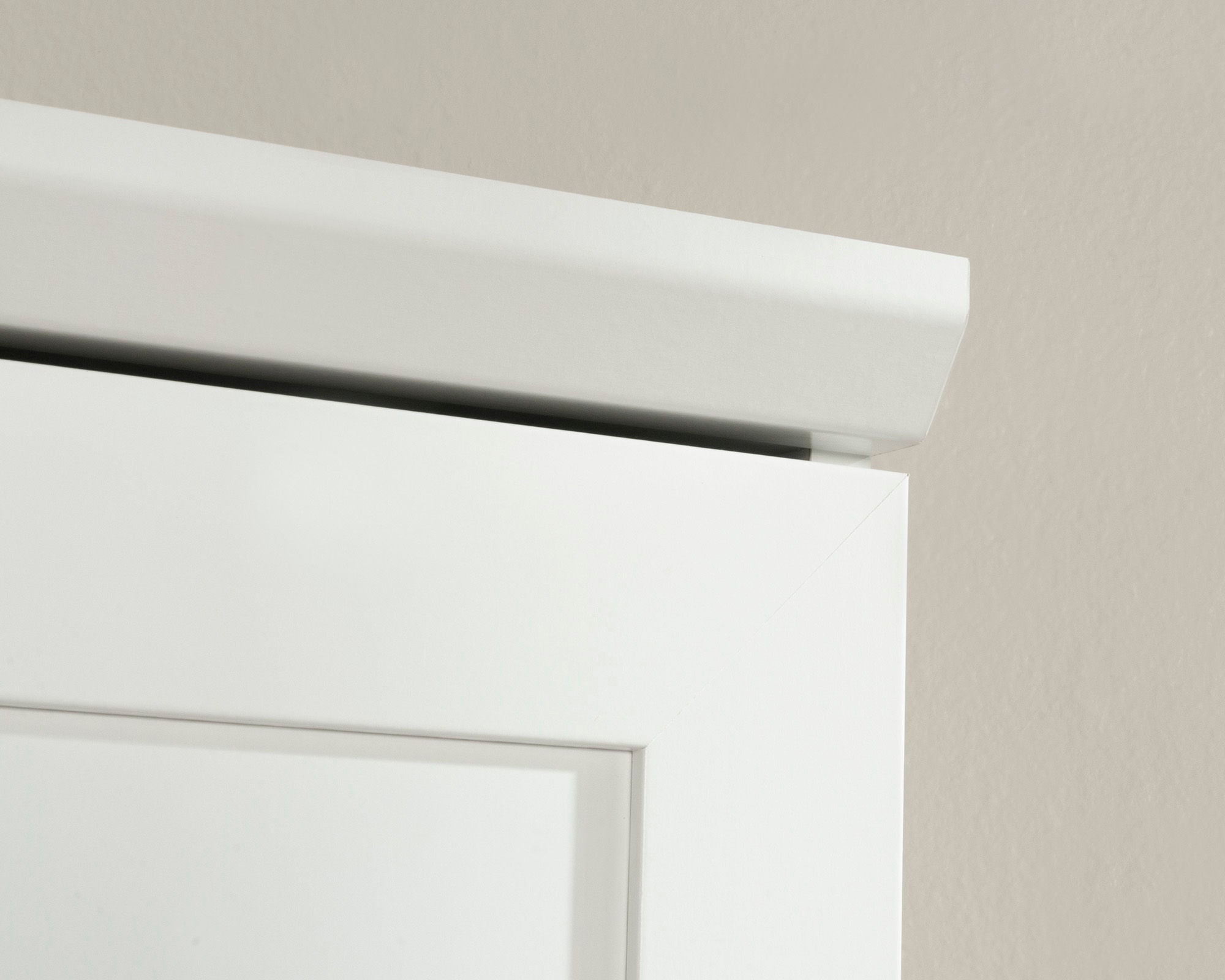 5-Shelf Corner Storage Cabinet in Soft White