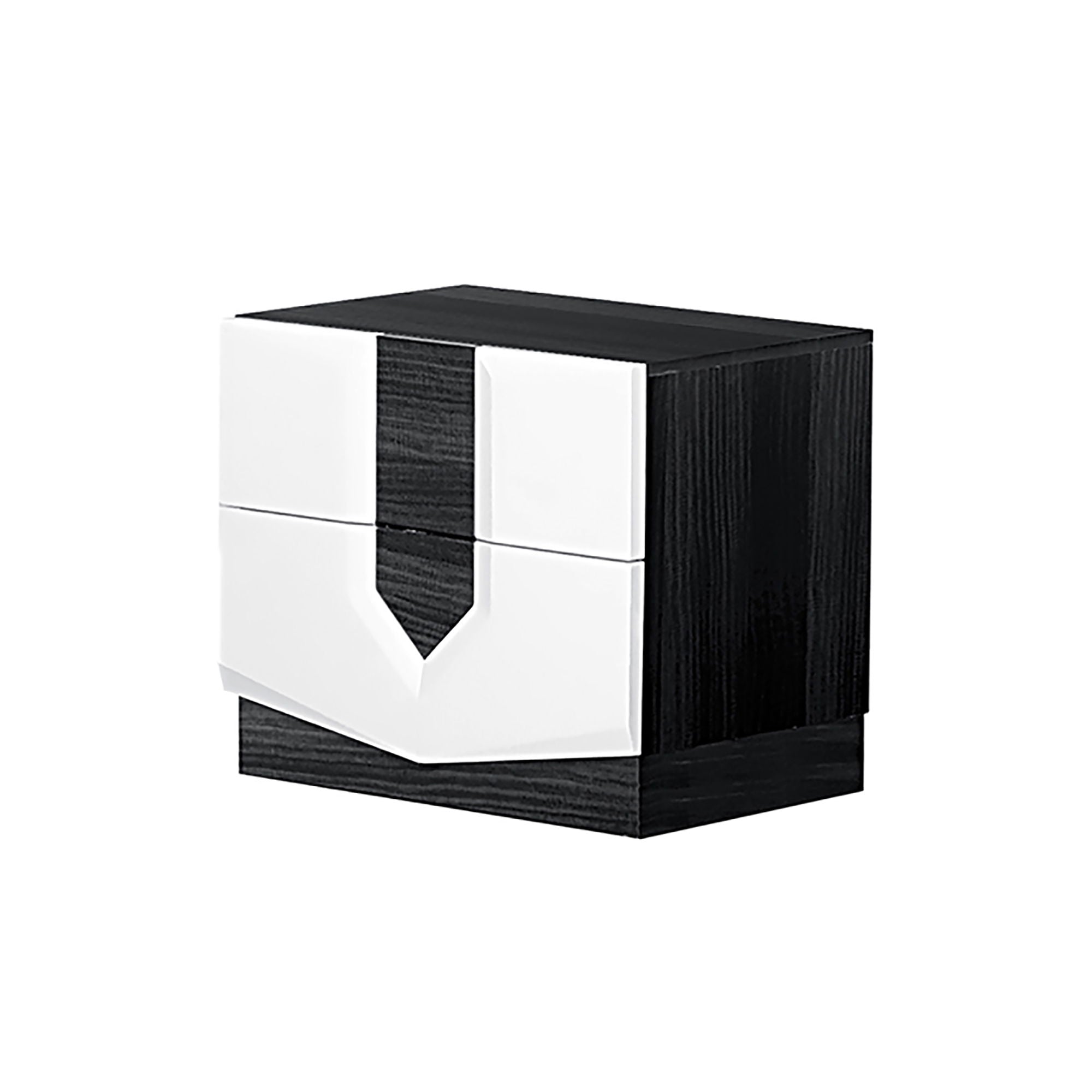 Vios - Zebra High Gloss Nightstand - White
