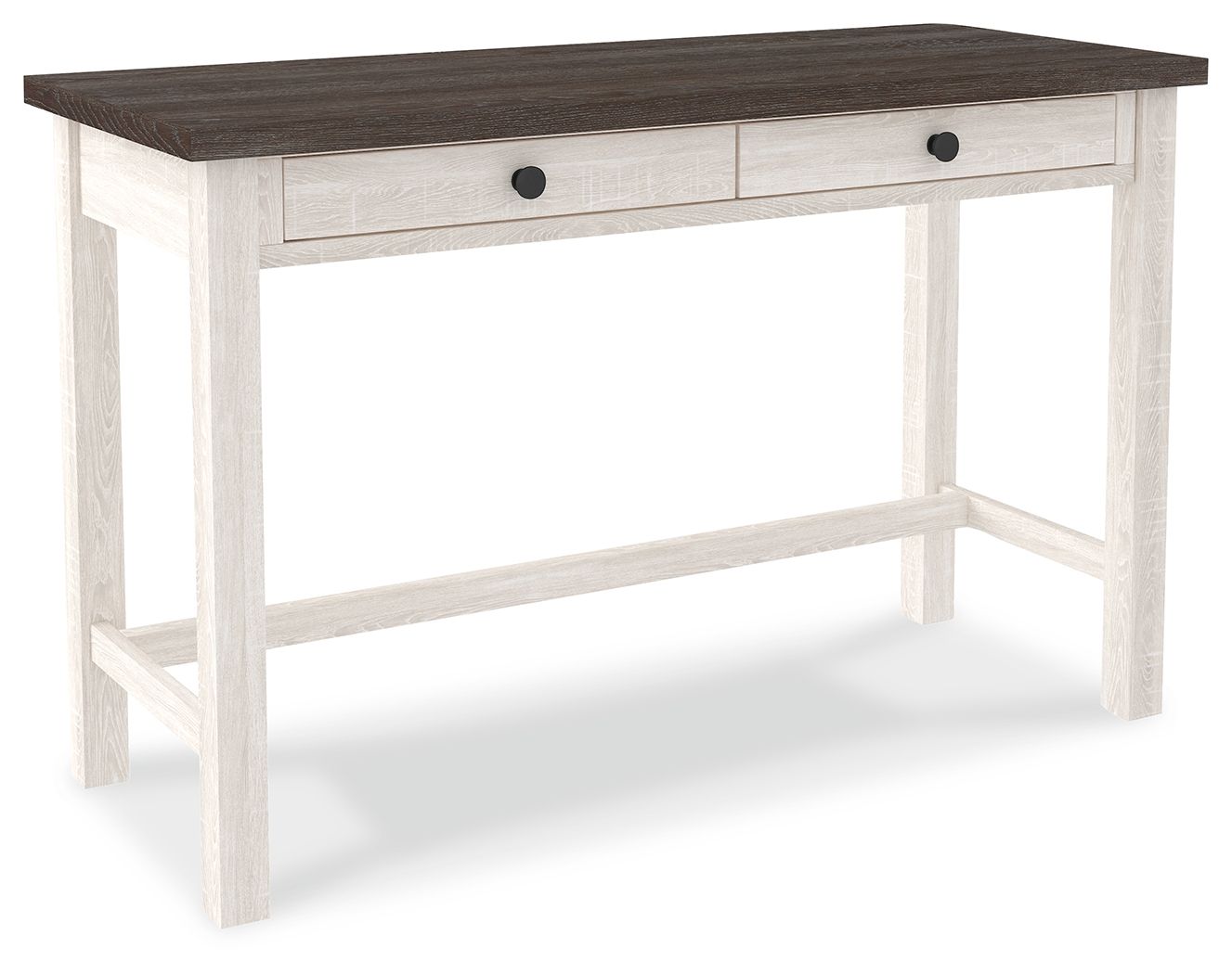 Ashley Furniture Dorrinson - White / Black / Gray - Home Office Desk - 2-drawer | Meri Furniture