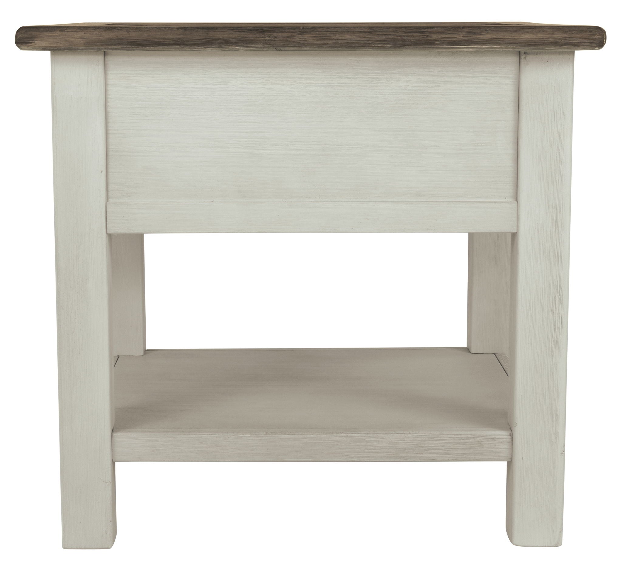 Bolanburg - Rectangular End Table - White / Brown / Beige