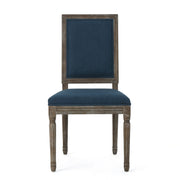 Traditional Style Dining Chair Set With Fabric Upholstery