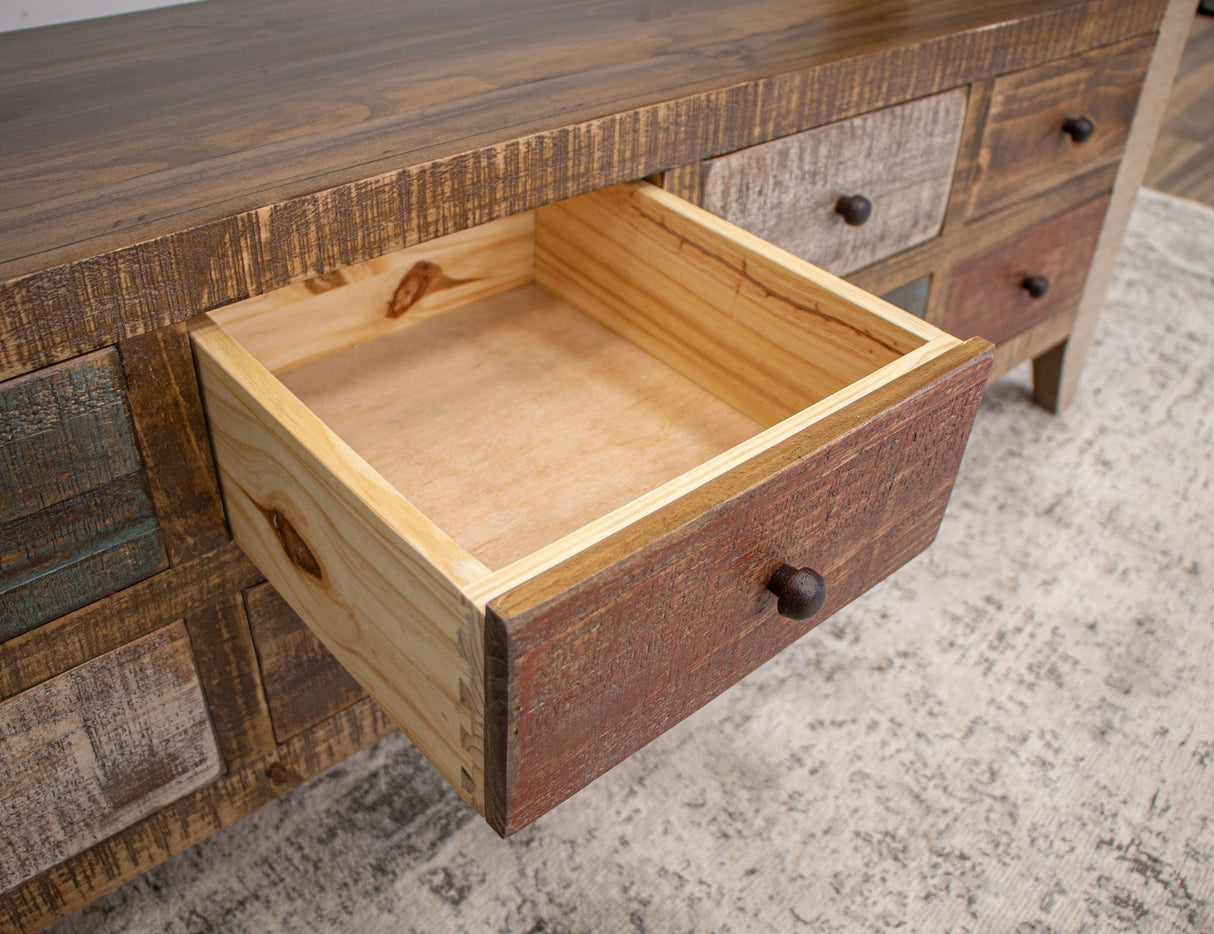 Antique - Multi-Drawer Table With 8 Drawers