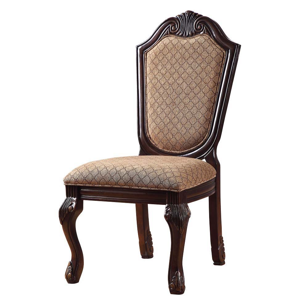Chateau De Ville - Side Chair Set of 2) - Fabric & Espresso