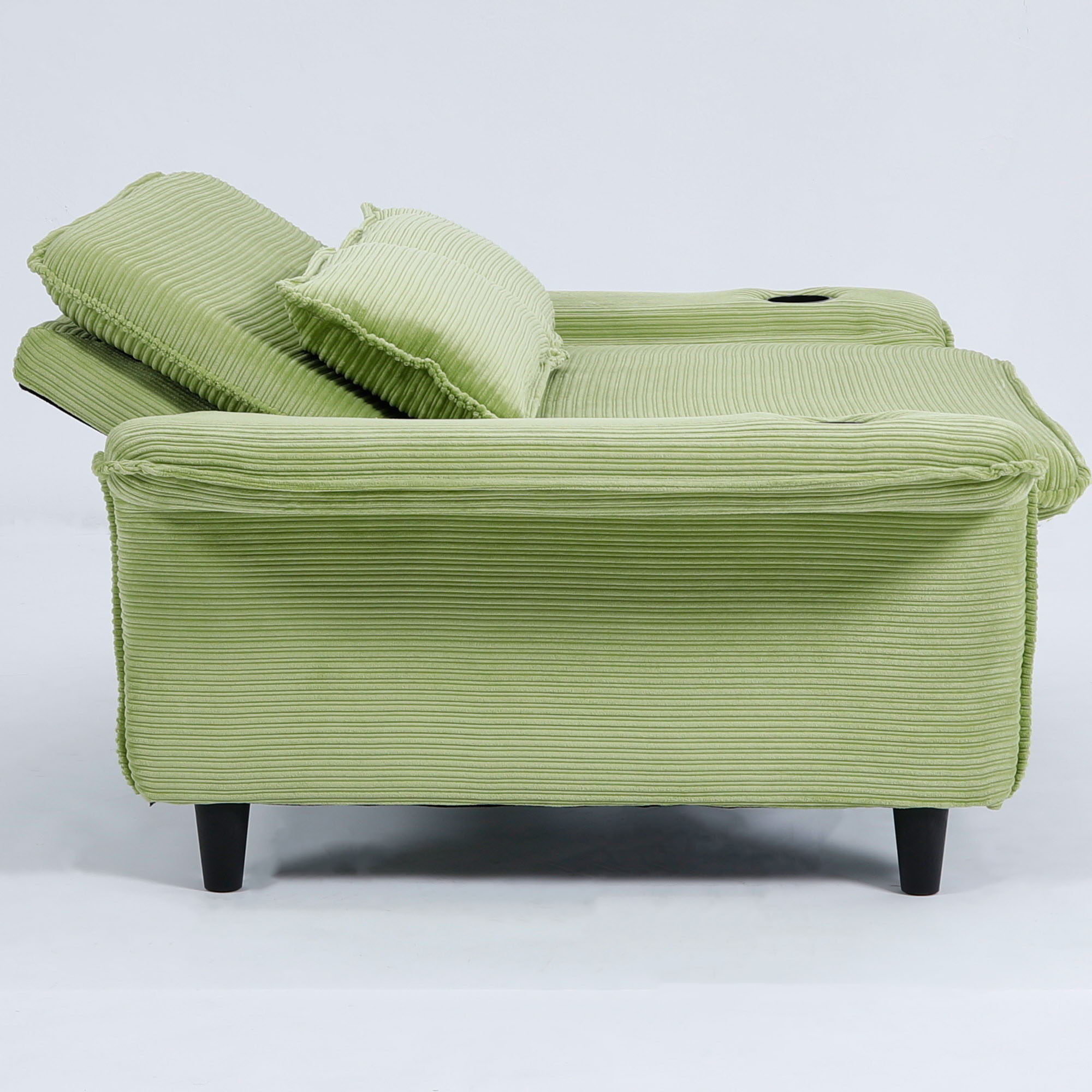 Modern Fabric Multi-Functional Sofa Bed With Adjustable Armrests And Backrests