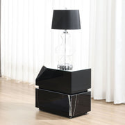 ACME Drisana - End Table - Black Mirrored Finish | Meri Furniture