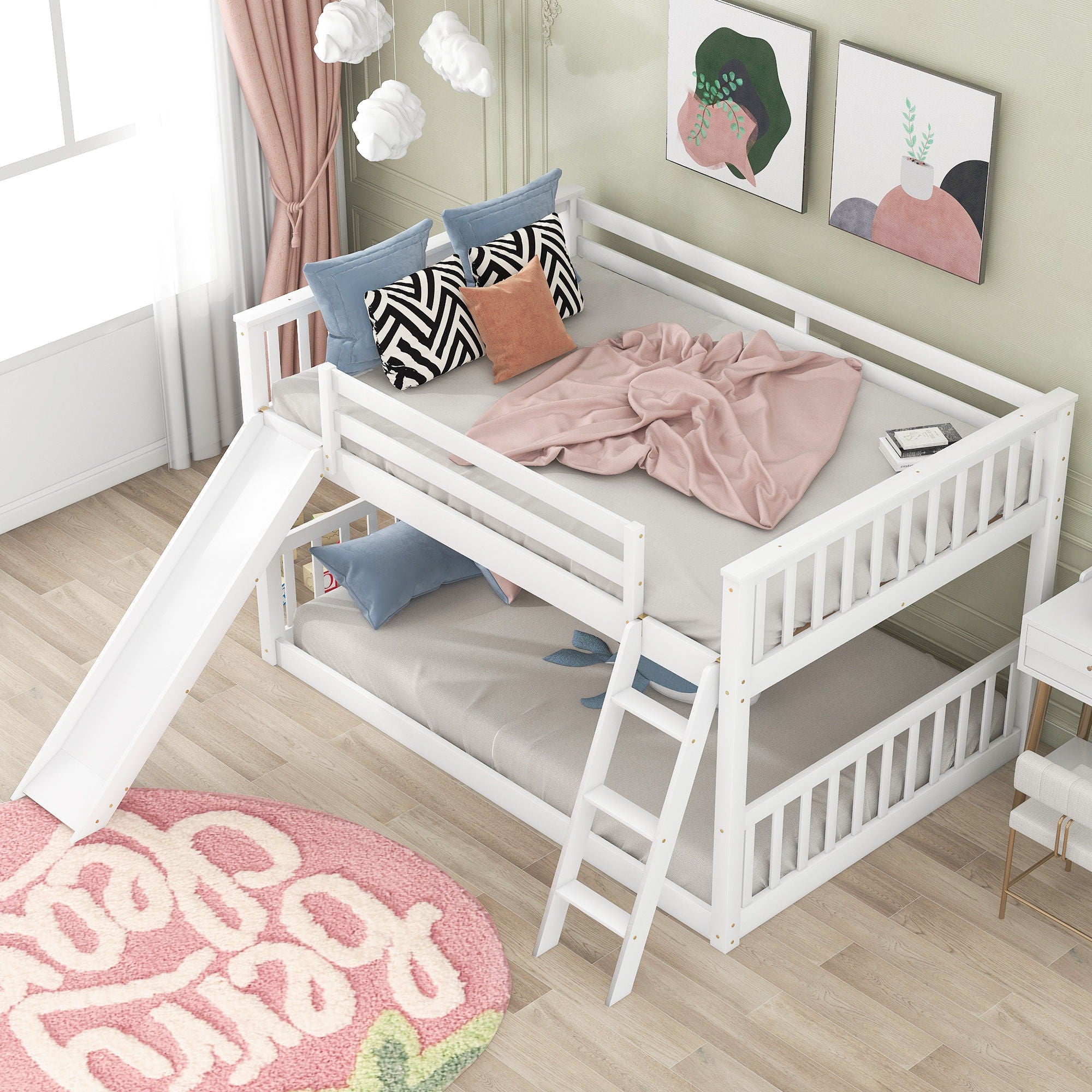 Bunk Bed & Convertible Slide And Ladder