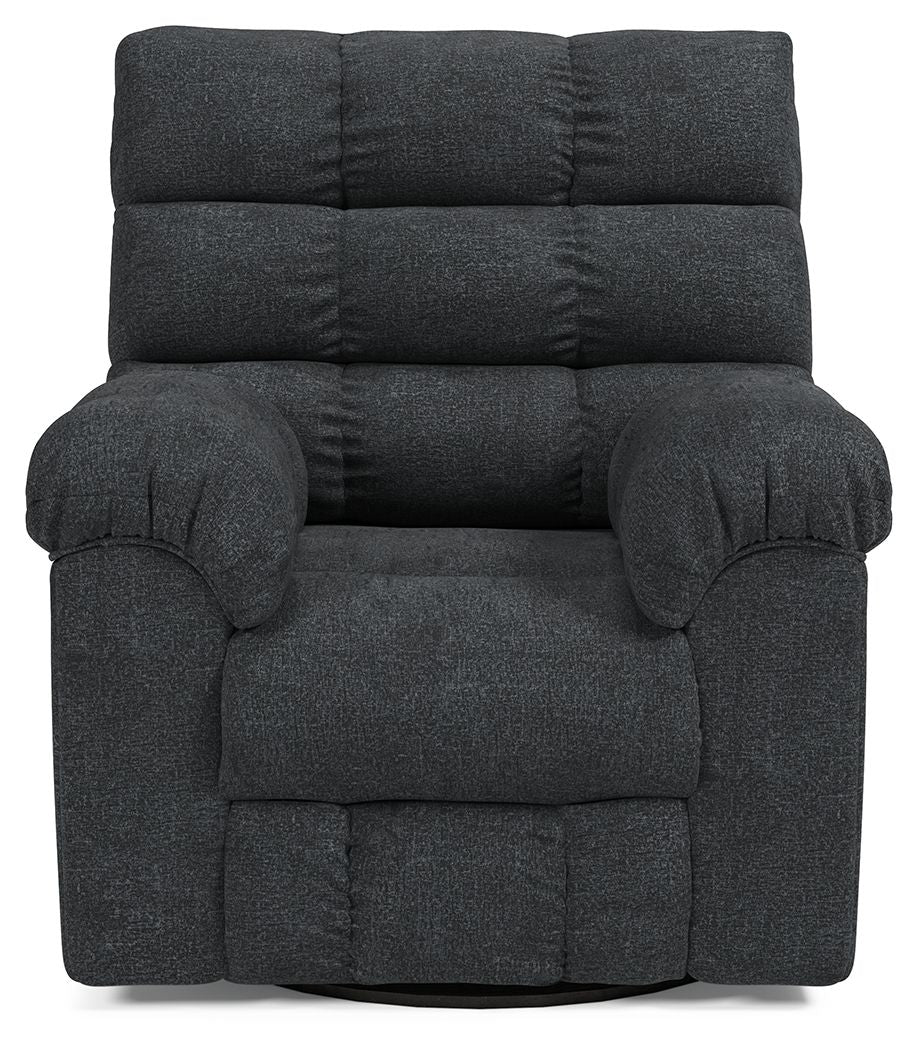 Ashley Furniture Wilhurst - Marine - Swivel Rocker Recliner | Meri Furniture