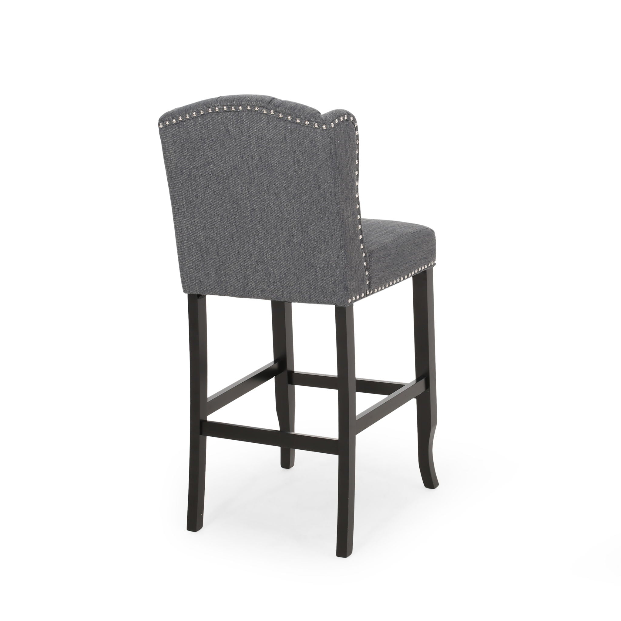 Vienna - Contemporary Fabric Tufted Wingback Counter Stools (Set of 2)