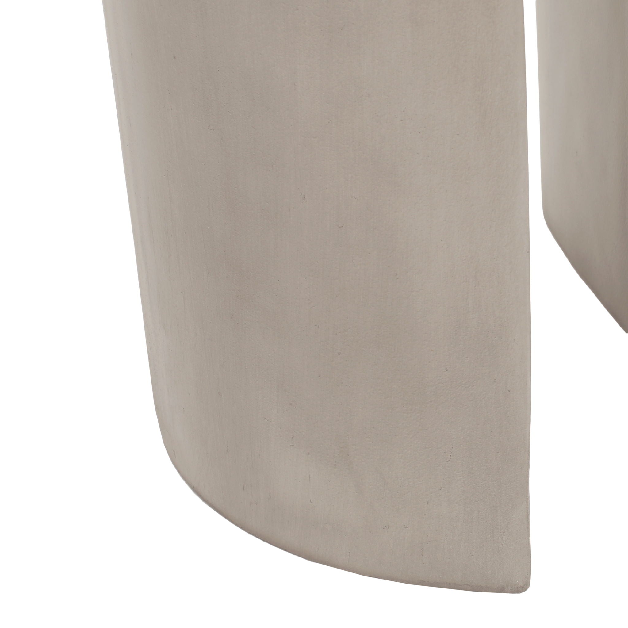 Outdoor Round With U Shape Side Table - Light Gray