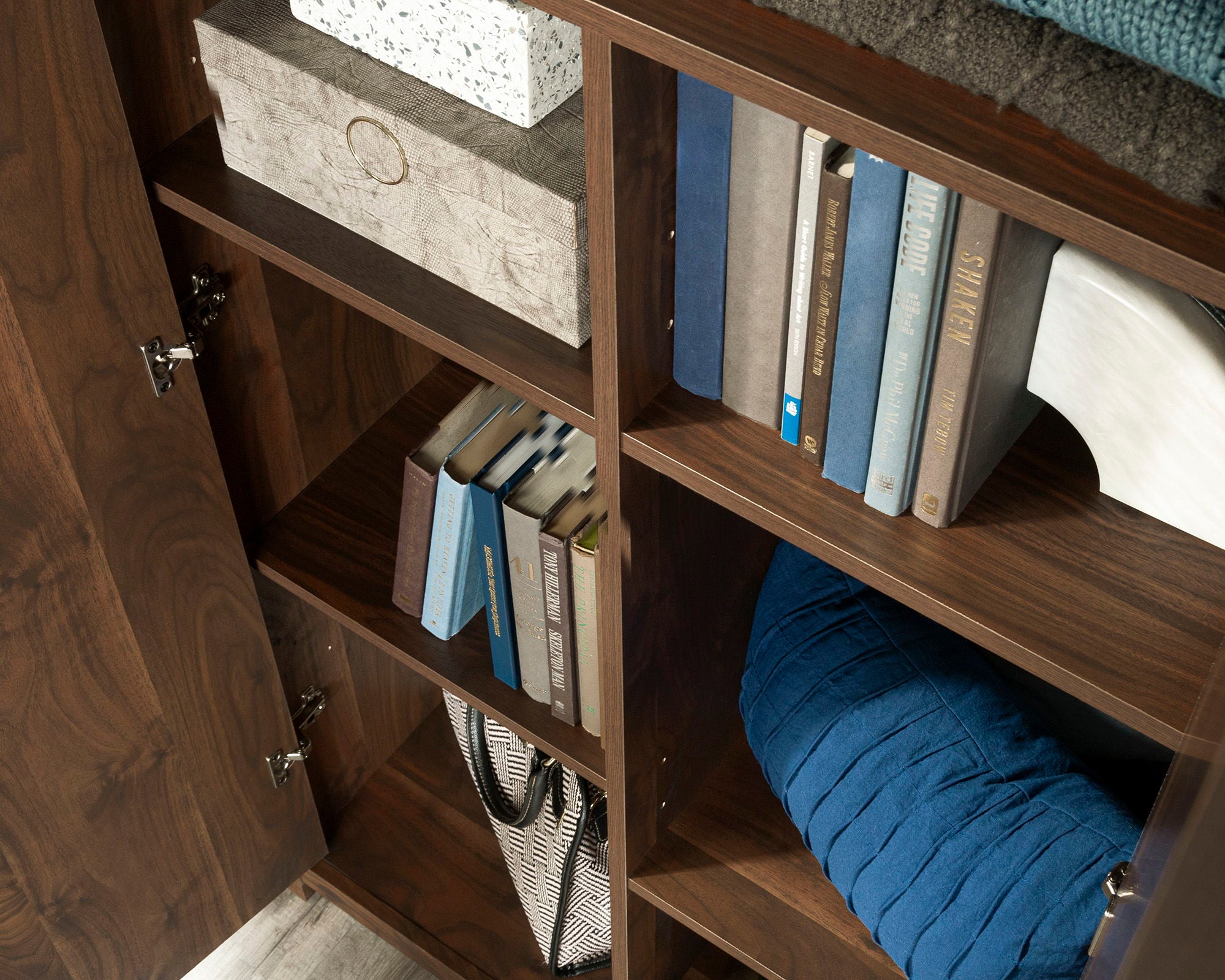 2-Door Storage Cabinet in Grand Walnut