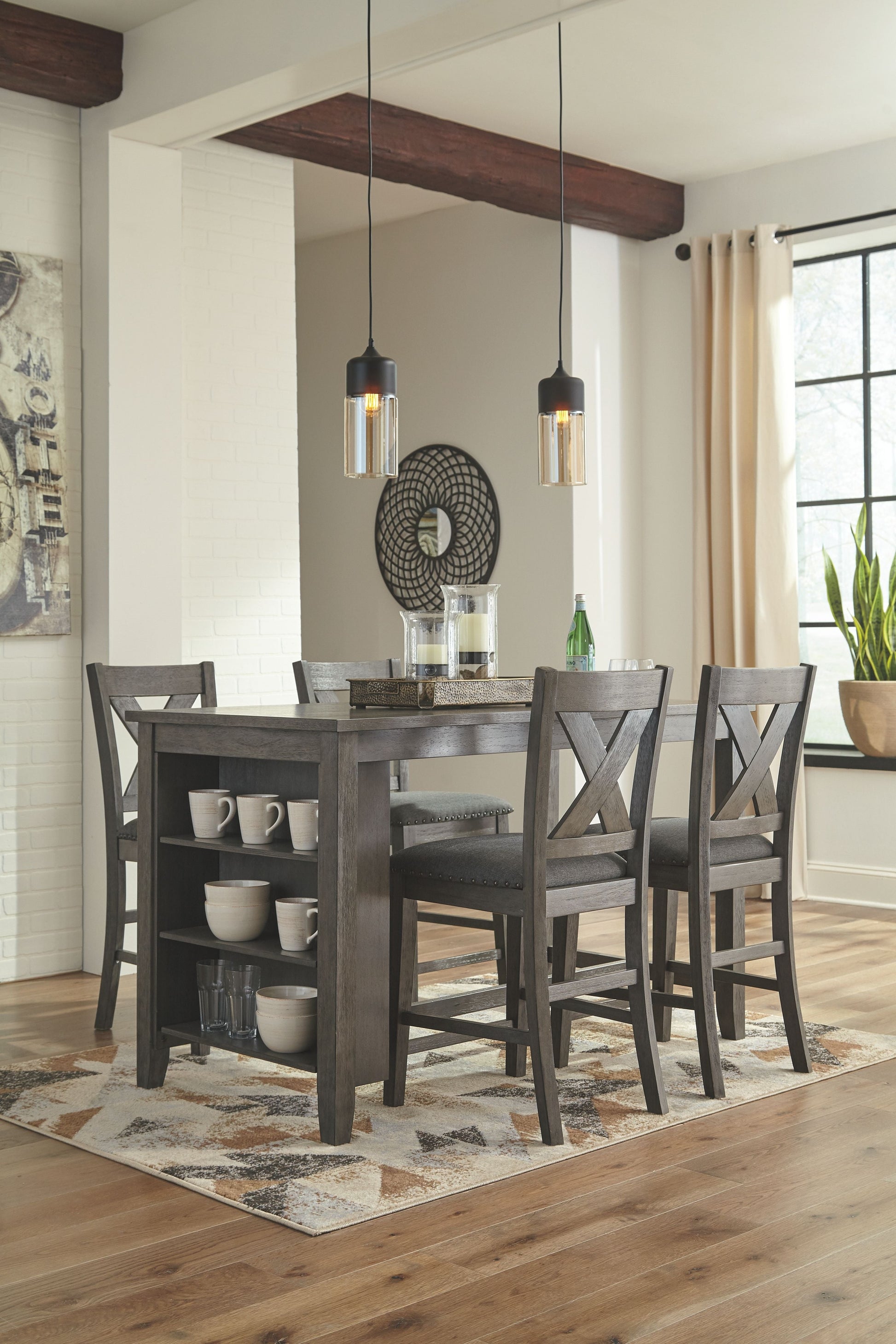 Signature Design by Ashley® Caitbrook - Rectangular Counter Table Set | Meri Furniture