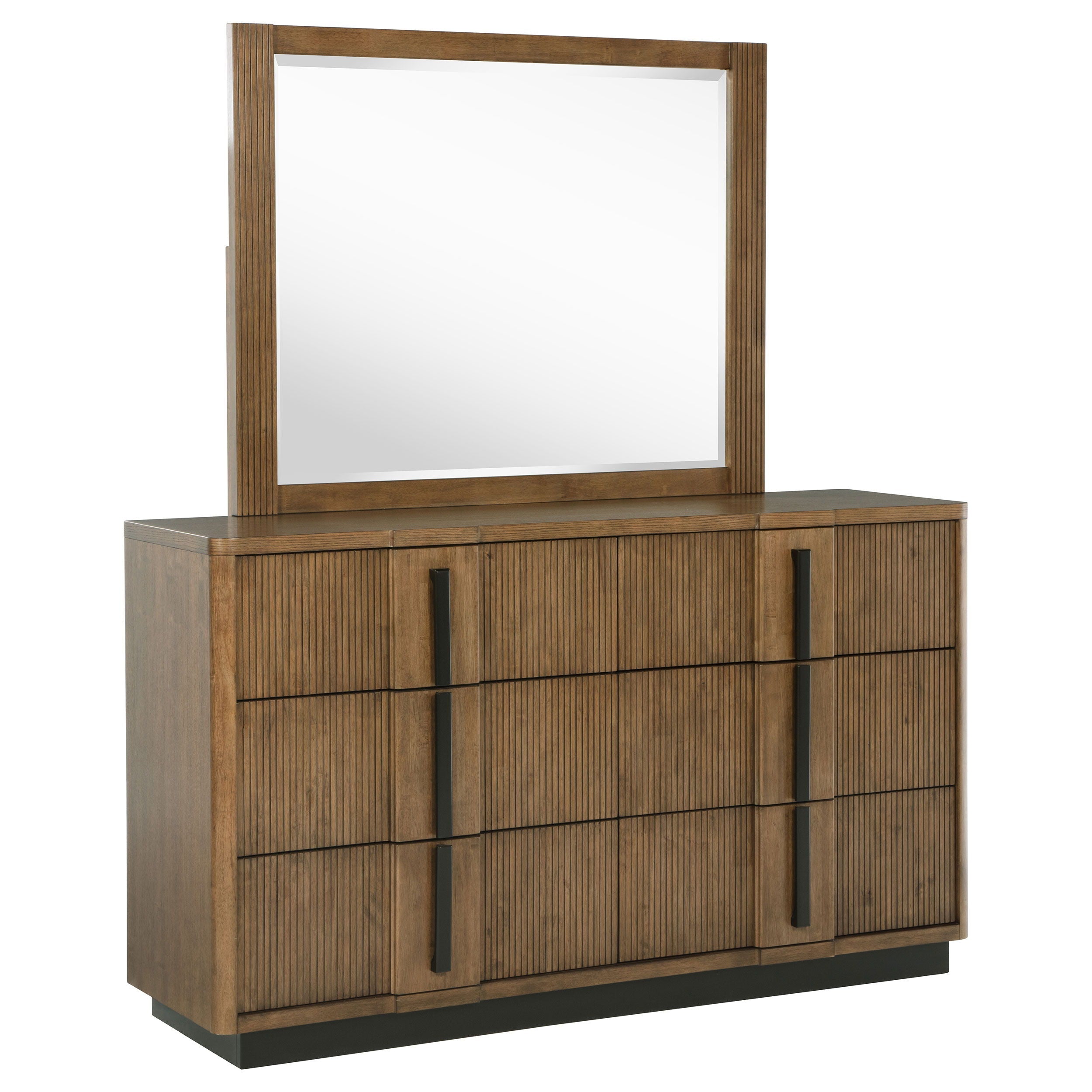 Coaster Fine Furniture Terrace - 6-Drawer Dresser And Mirror - Ash Brown | Meri Furniture