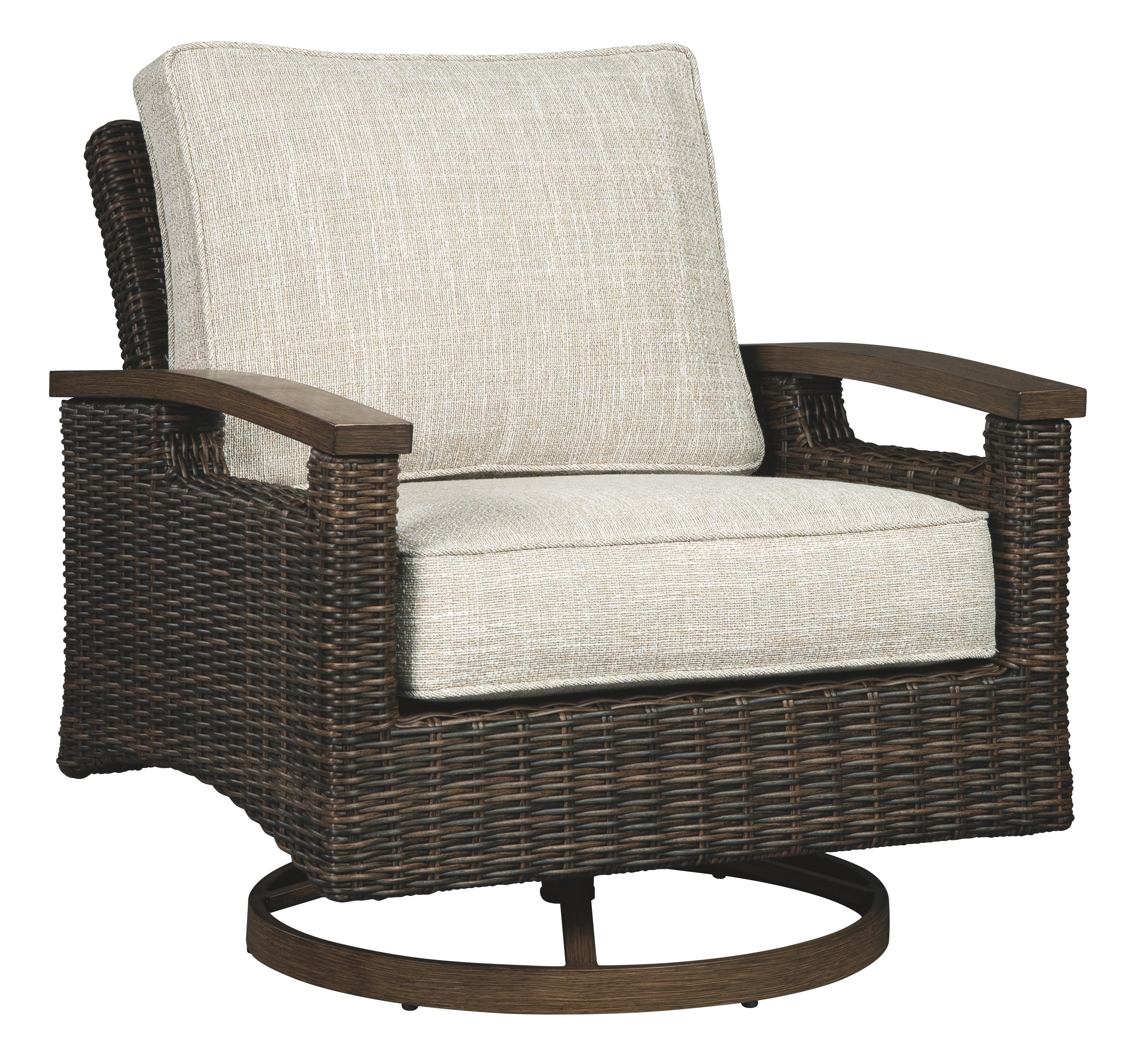 Ashley Furniture Paradise - Medium Brown - Swivel Lounge Chair (Set of 2) | Meri Furniture