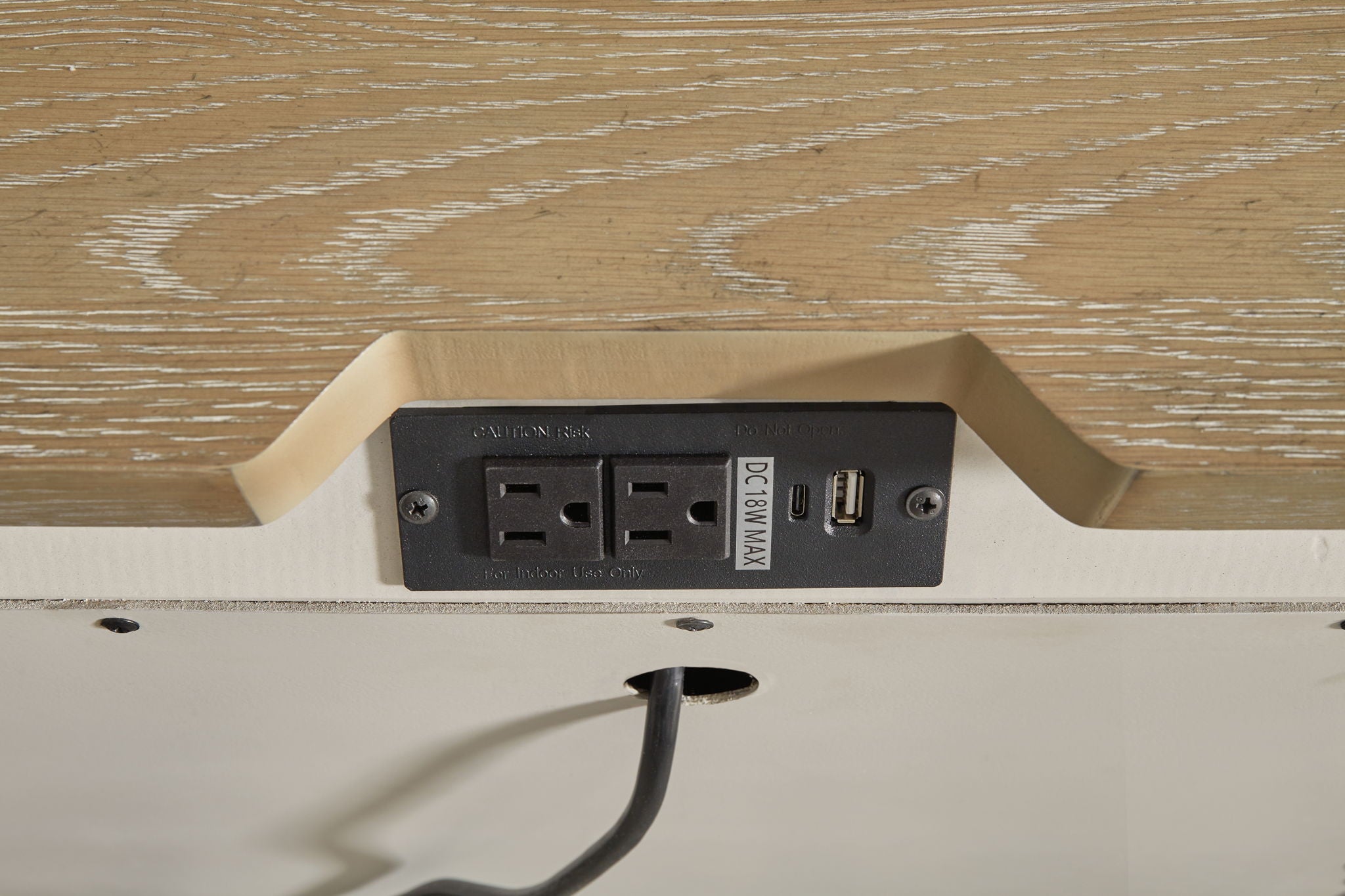 Shaybrock - Two Drawer Night Stand - Antique White / Brown