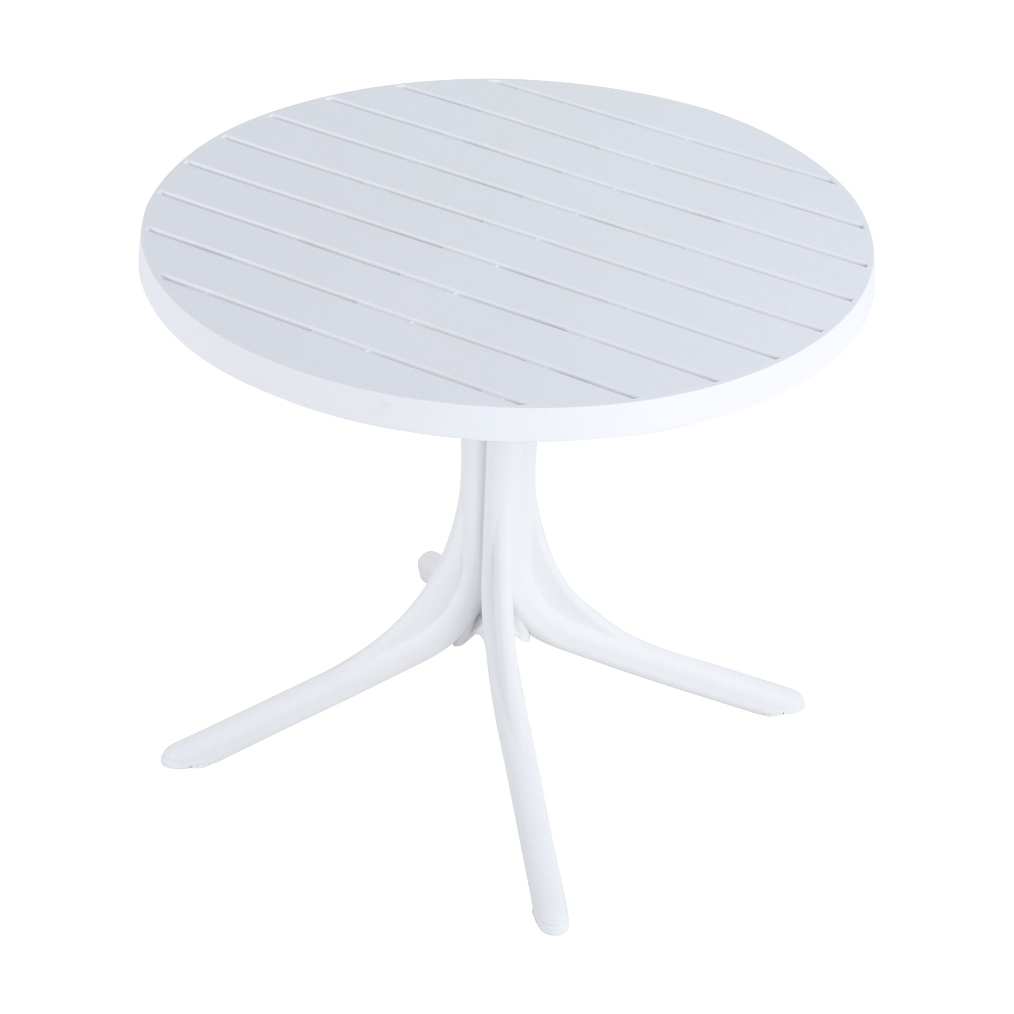 4 Piece Set Of Modern Color Block Designed Single Chairs With Round Table