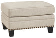 Ashley Furniture Claredon - Linen - Ottoman | Meri Furniture