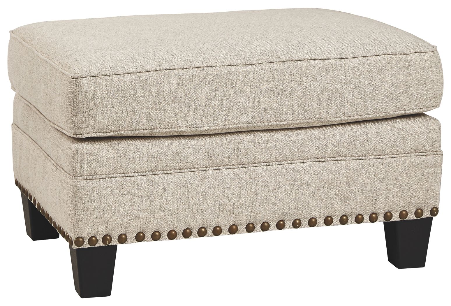 Ashley Furniture Claredon - Linen - Ottoman | Meri Furniture