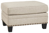 Ashley Furniture Claredon - Linen - Ottoman | Meri Furniture